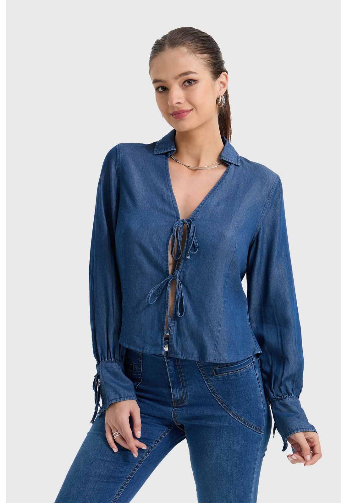 Blusa Mujer Clásica Azul - ll-0