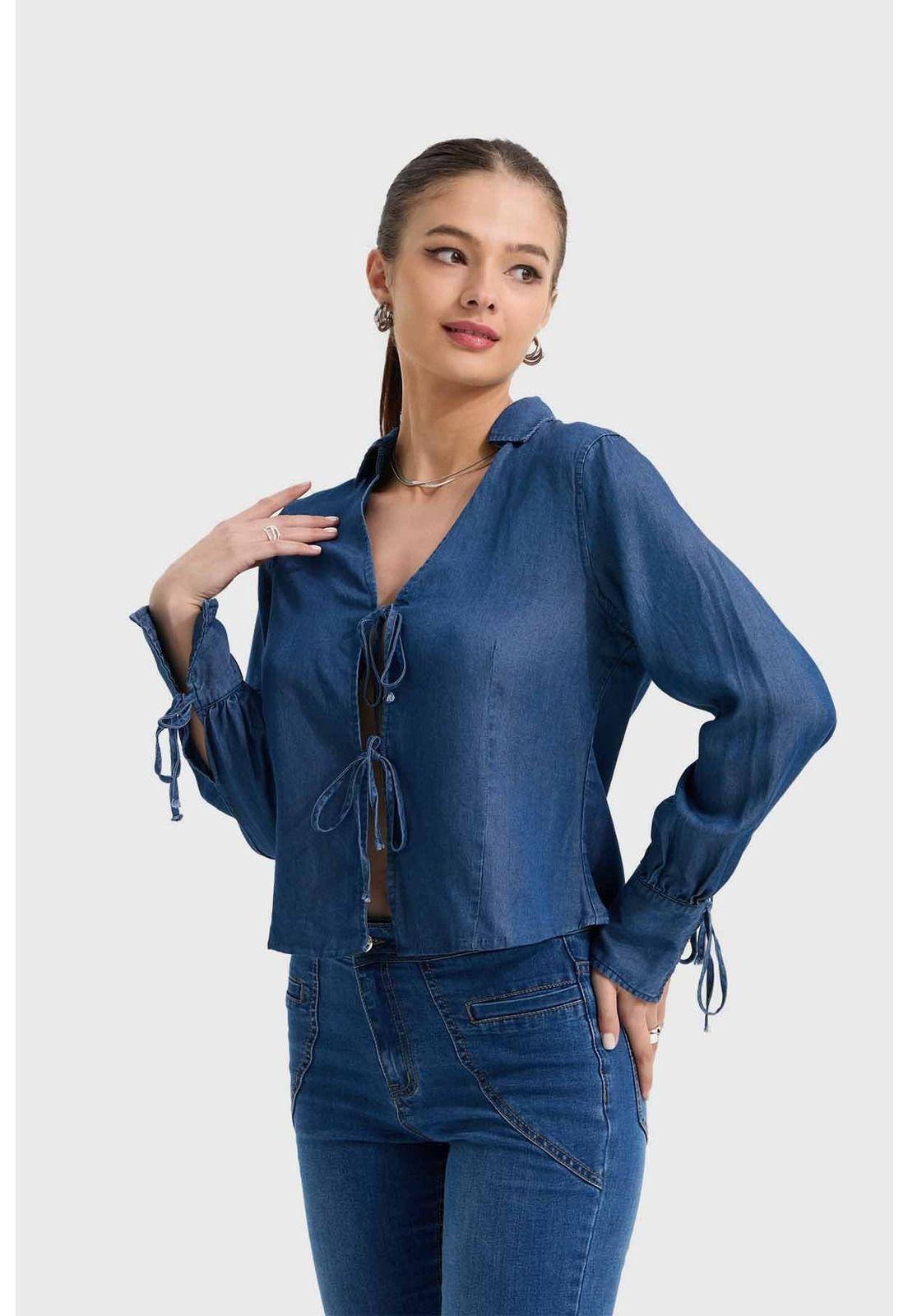Blusa Mujer Clásica Azul - ll-1