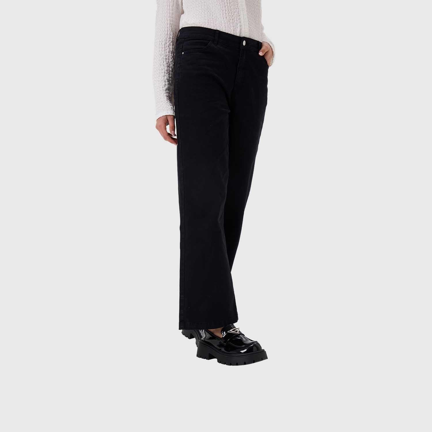 Pantalón Mujer Abotonado Negro Fashion's Park-1