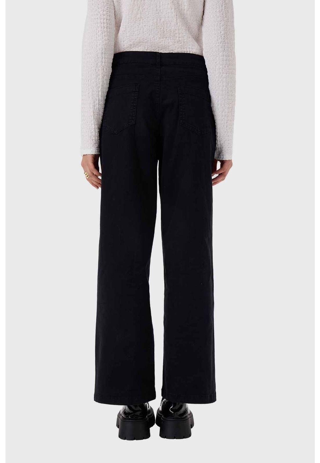 Pantalón Mujer Abotonado Negro - ll-2