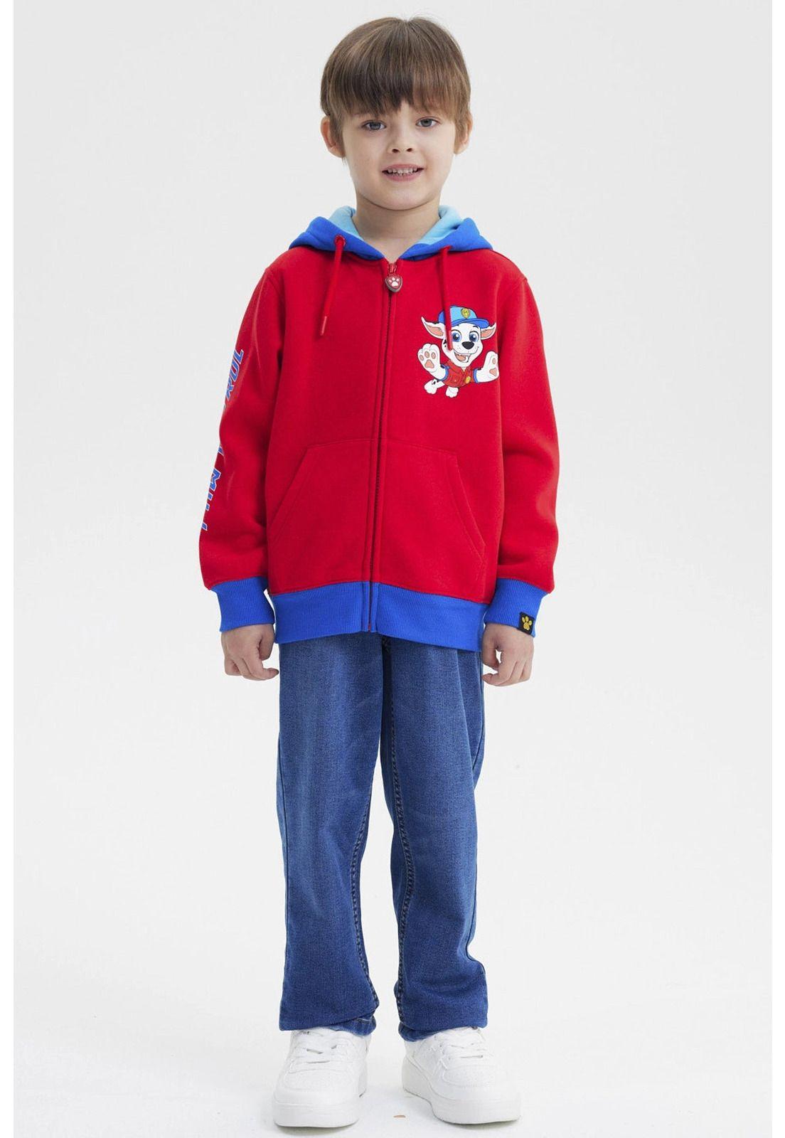 Polerón Niño Paw Patrol Rojo-3