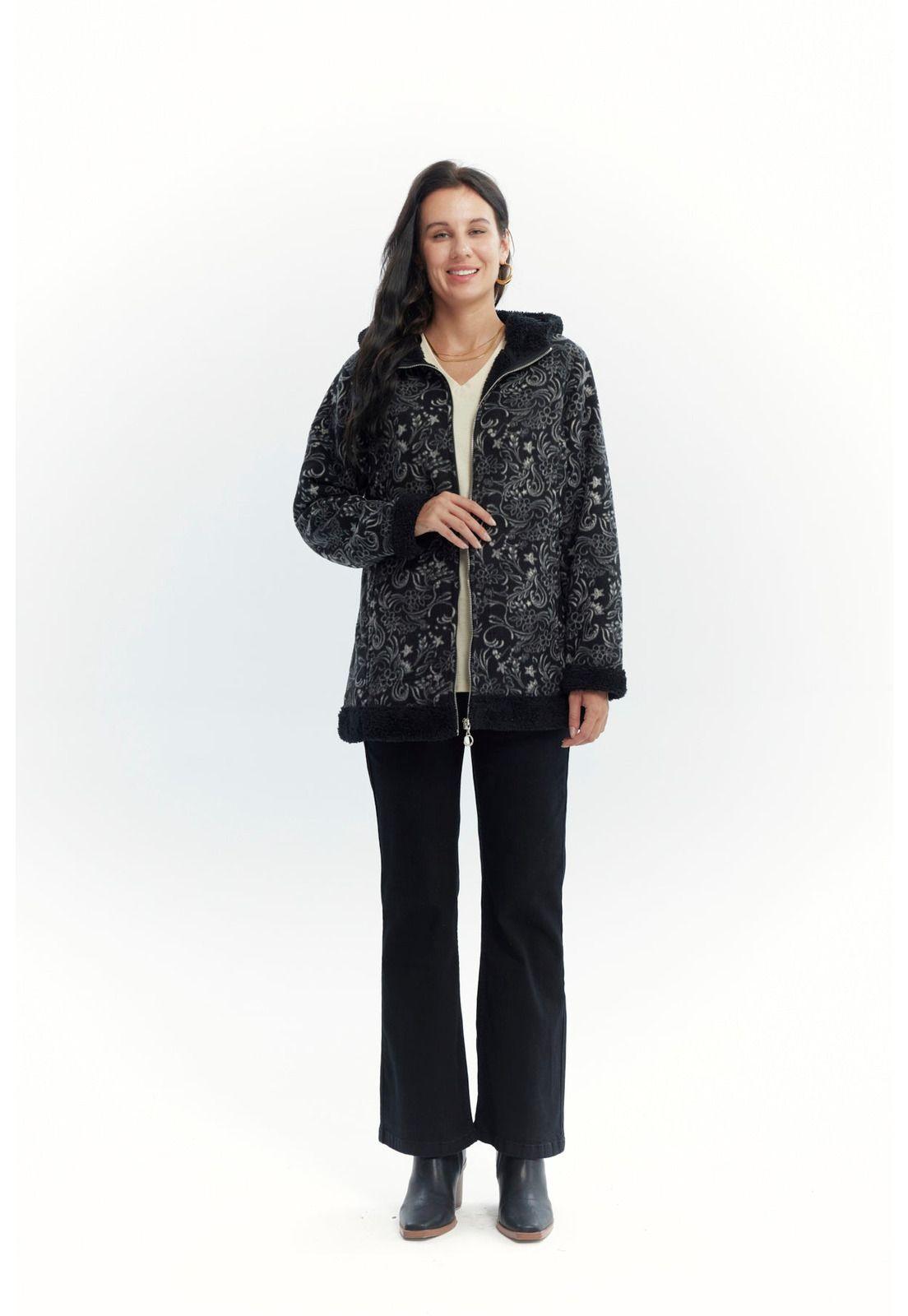 Polar Mujer Full Print Negro-3