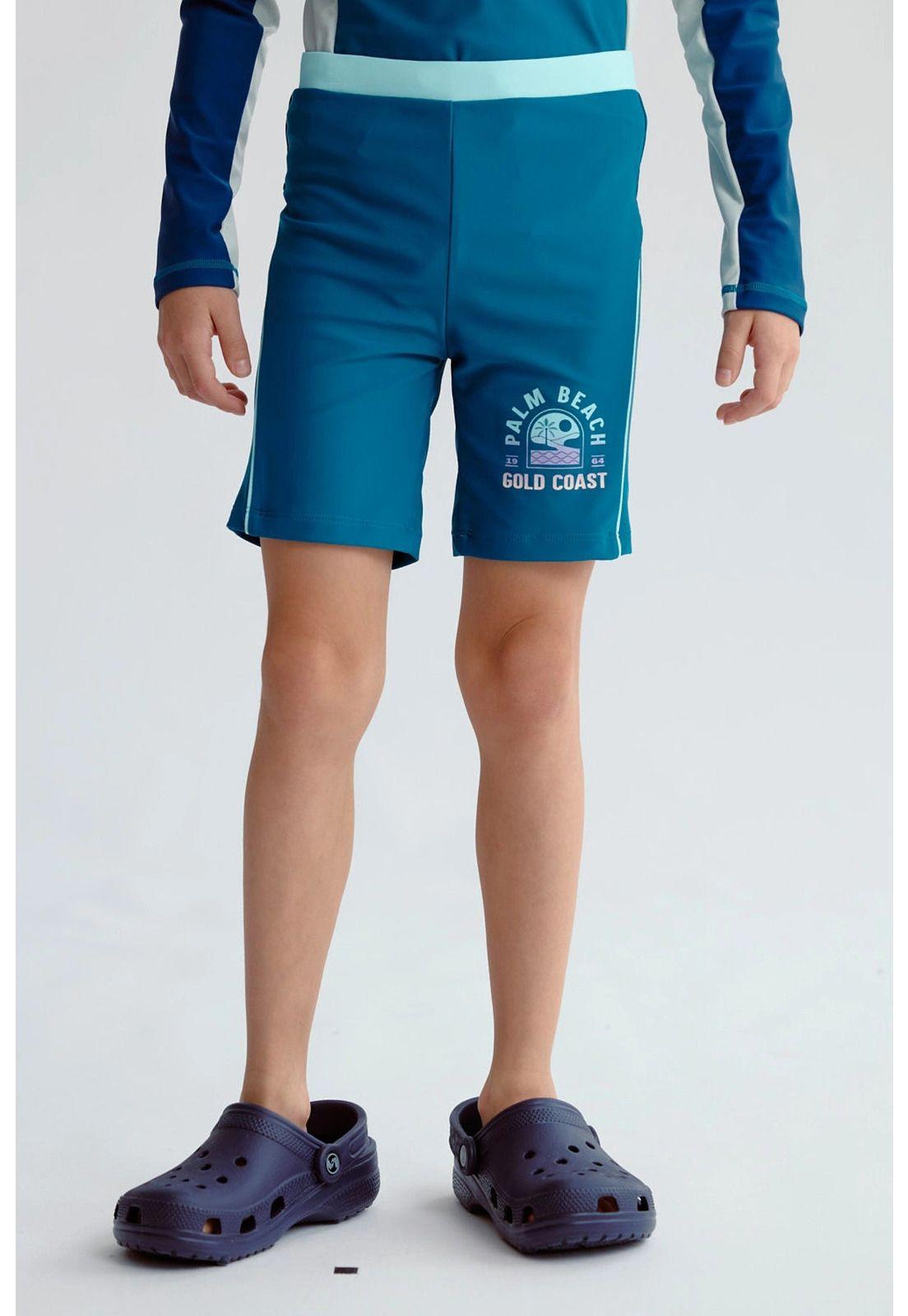 Short De Baño Niño Básico Petróleo-0