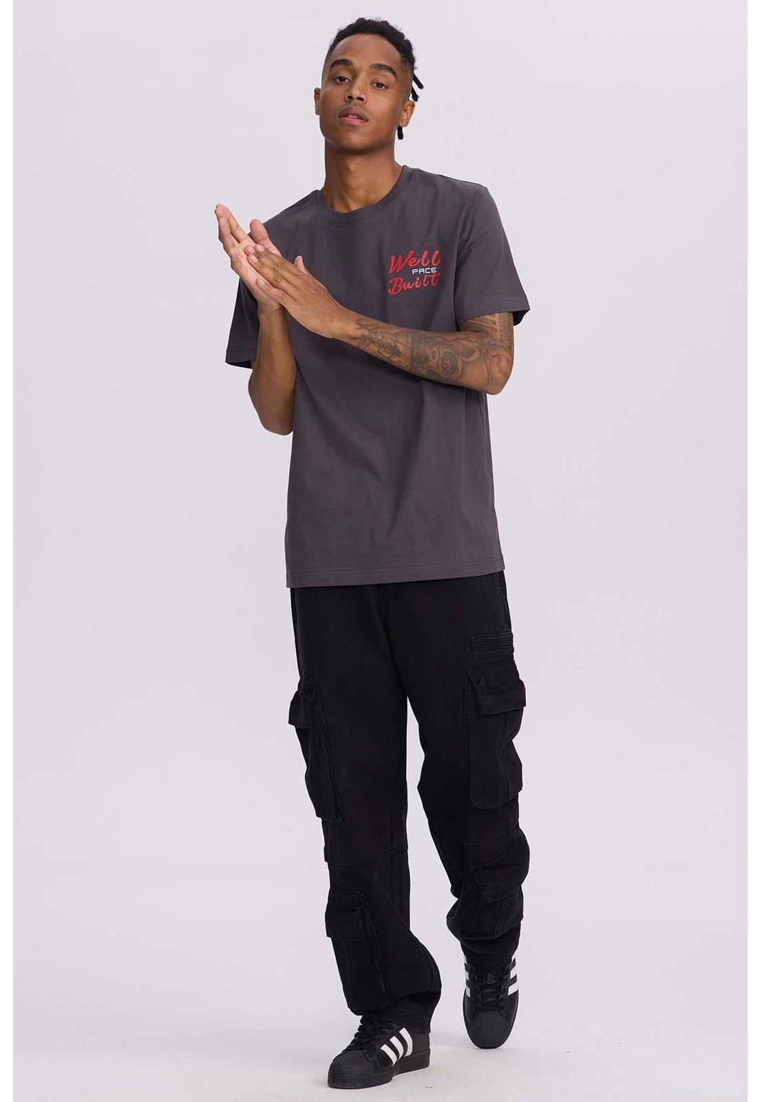 Polera Hombre Doble Print Marengo-3