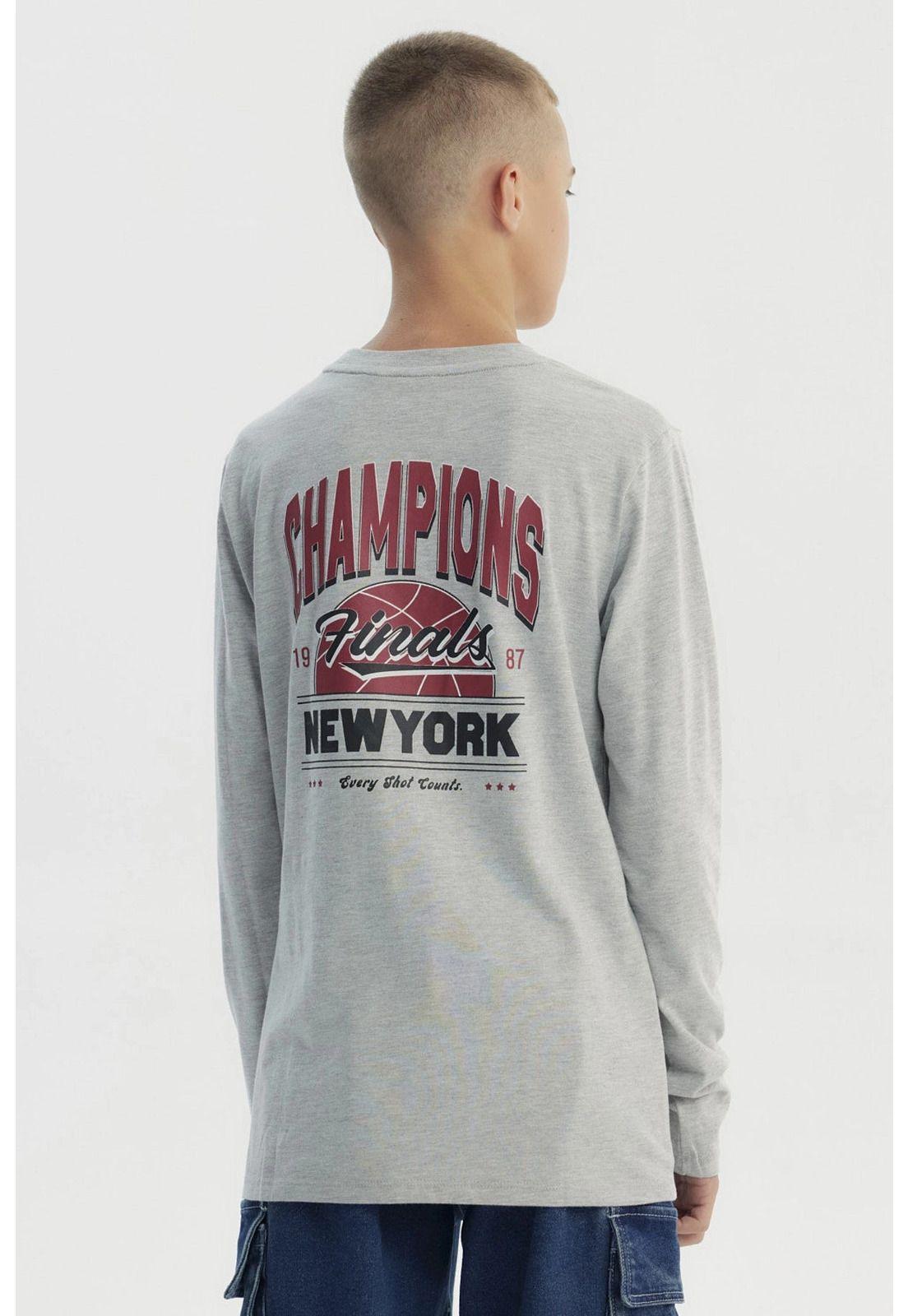 Polera Niño Slim Gris Melange - lll-1