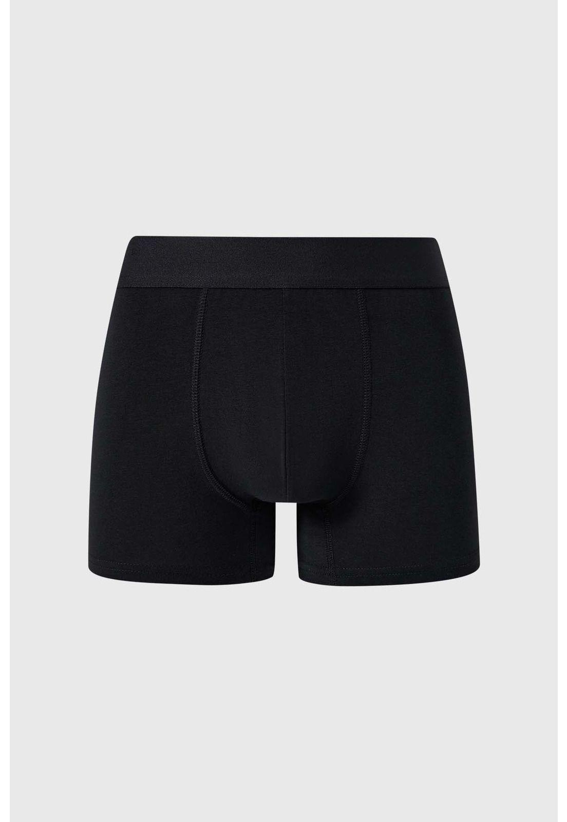 Bóxer Hombre Tripack Liso Negro - VII-0