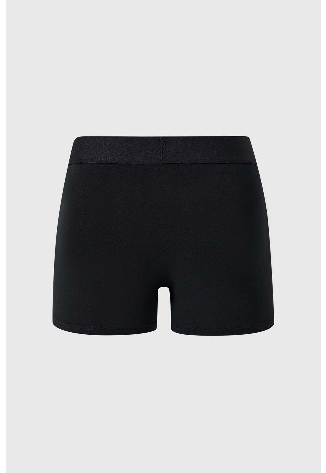 Bóxer Hombre Tripack Liso Negro - VII-1