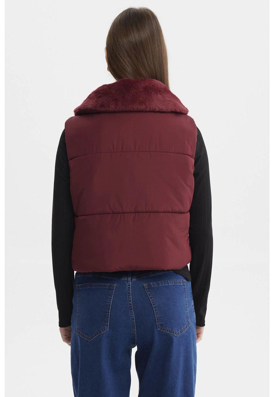 Parka Mujer Liso Full Zipper Rojo-2