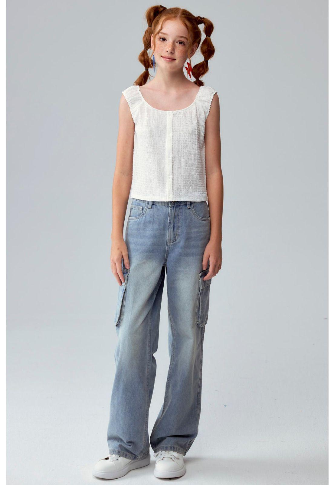 Peto Niña Recogido Medio Crudo-3