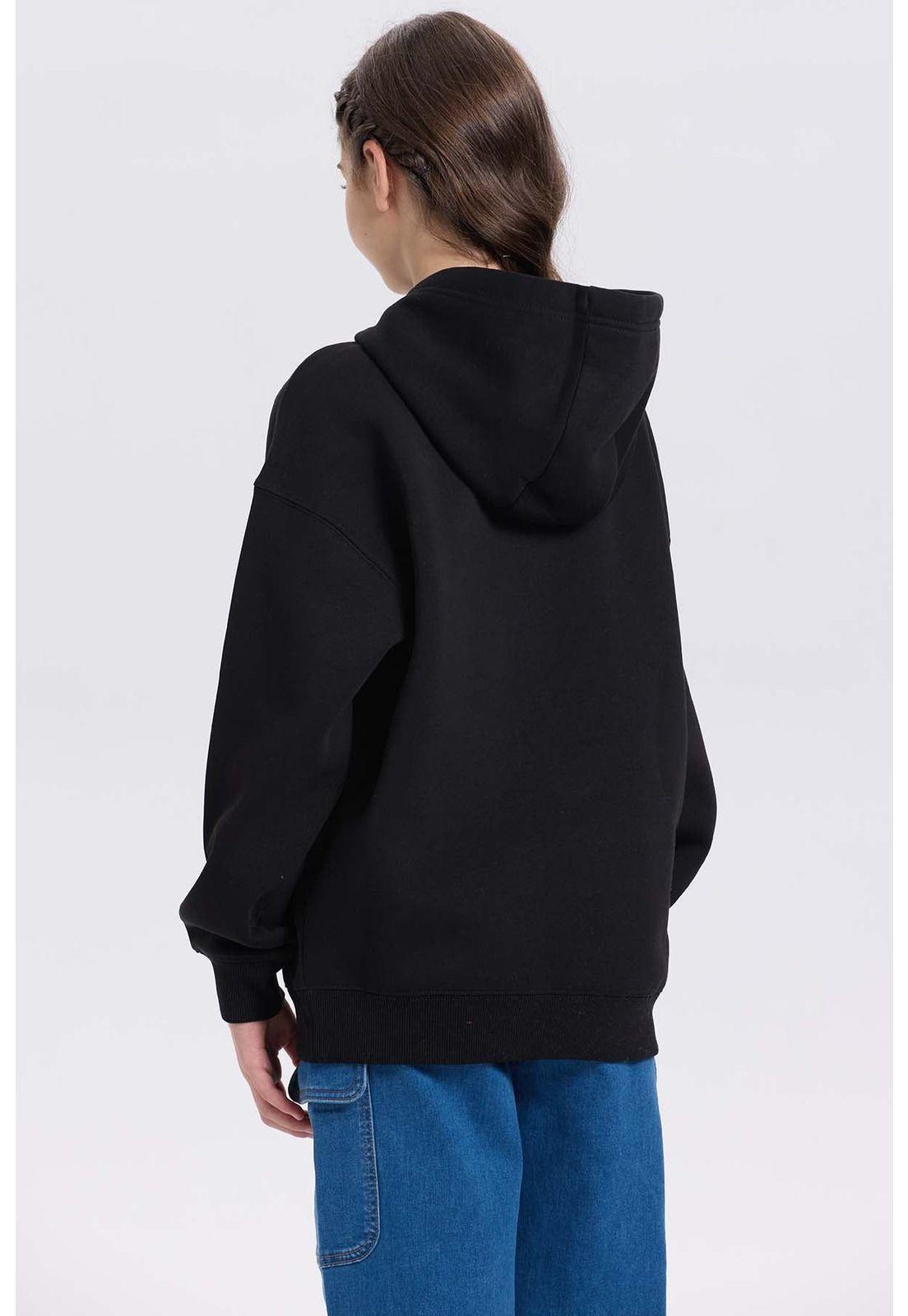 Polerón Niña College Negro-2