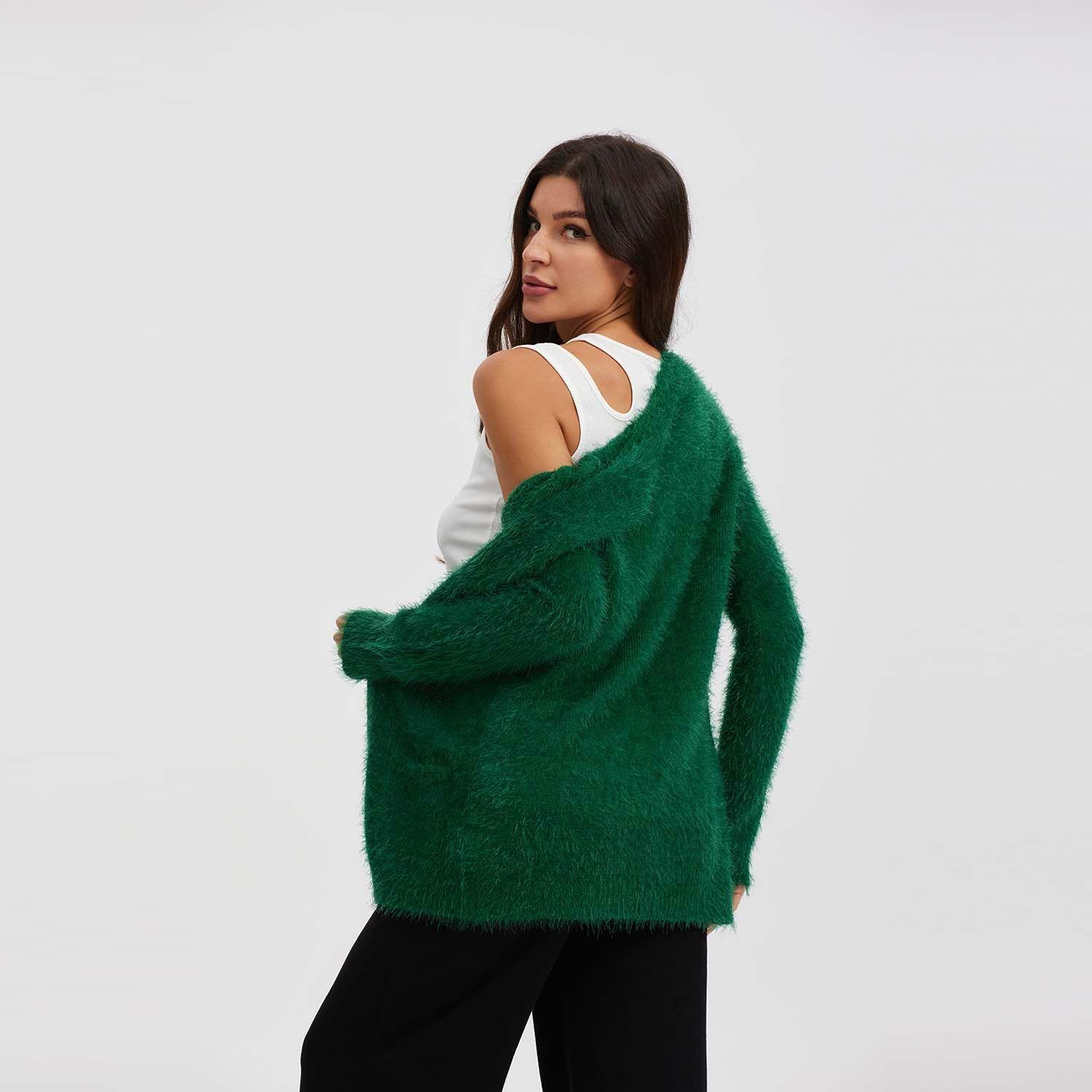 Sweater Estilo Verde Botella Mujer-2