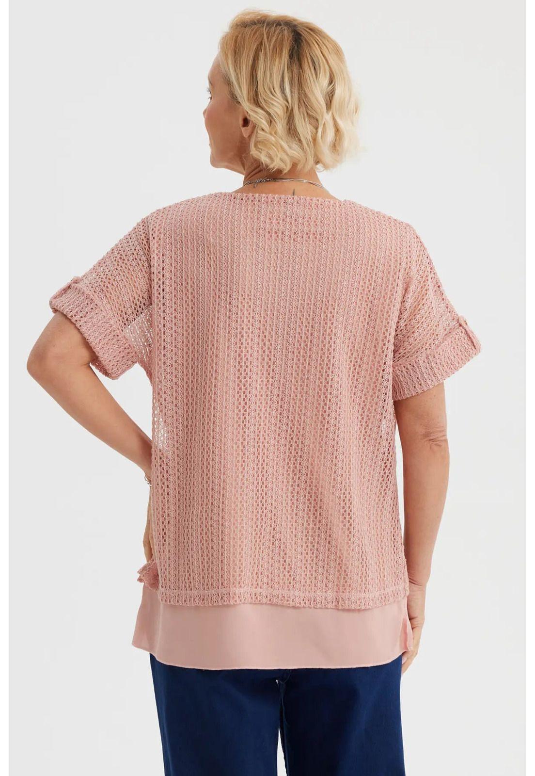 Polera Mujer Malla Rosado- ll-2