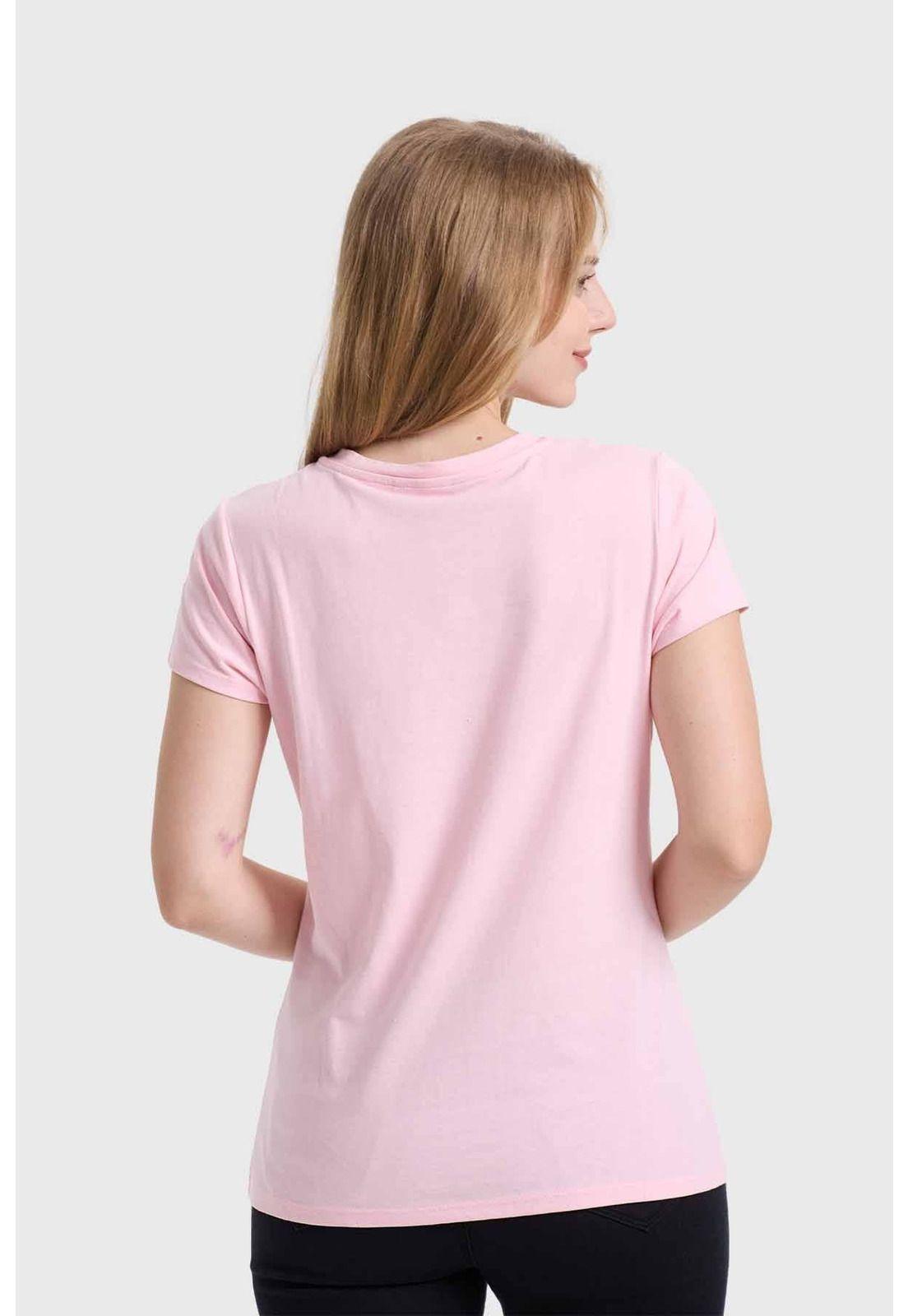 Polera Mujer Básica Print Rosado-2