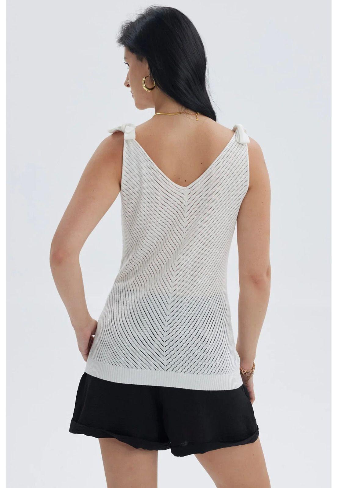 Polera Mujer Pabilo Con Nudo Crudo-2