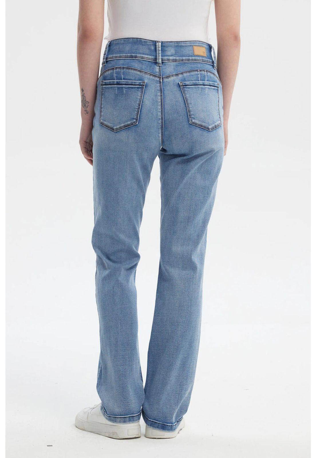 Jeans Mujer Flo Calce Recto Azul - ll-2