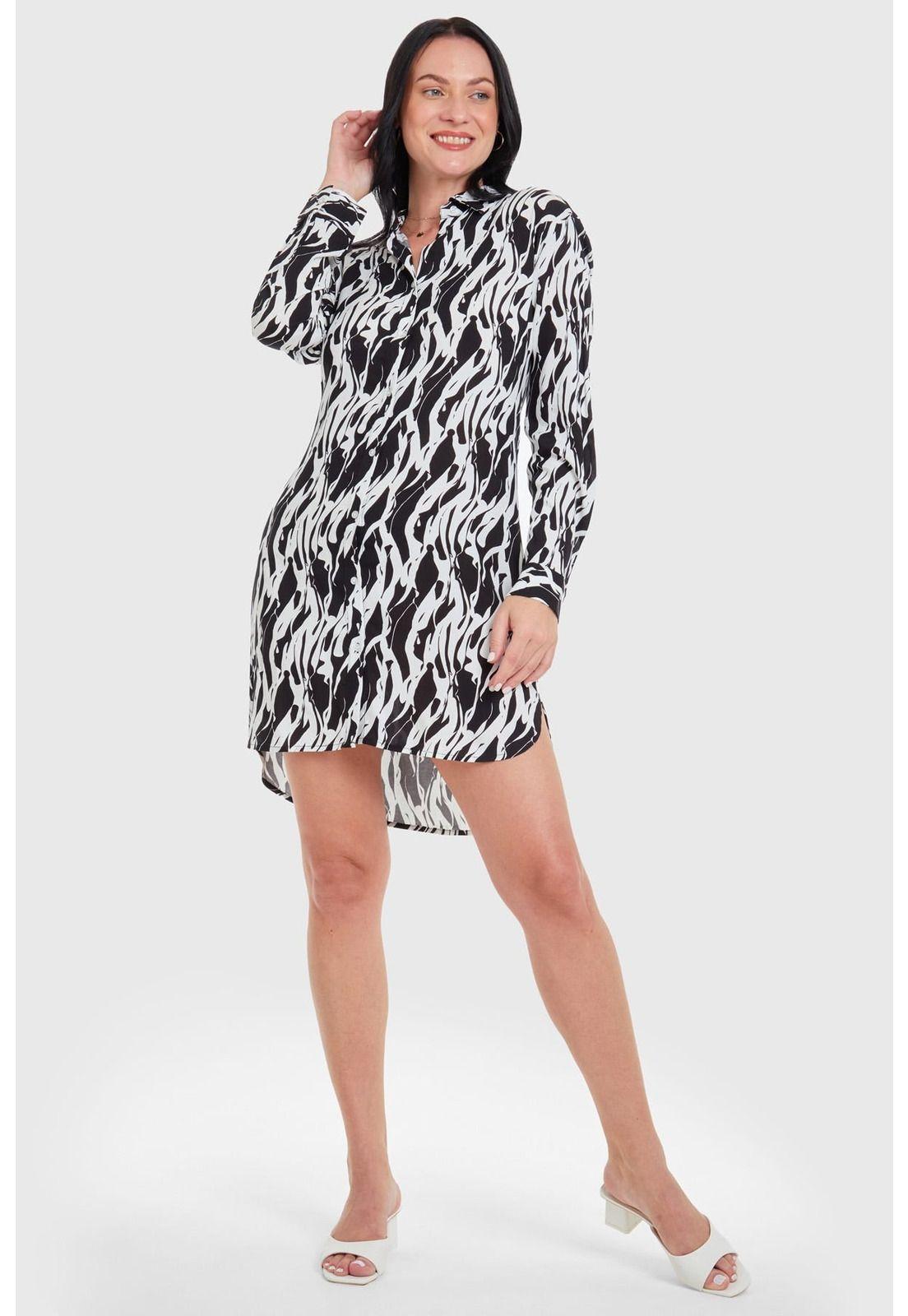 Blusa Camisera Long Fit Crudo-3