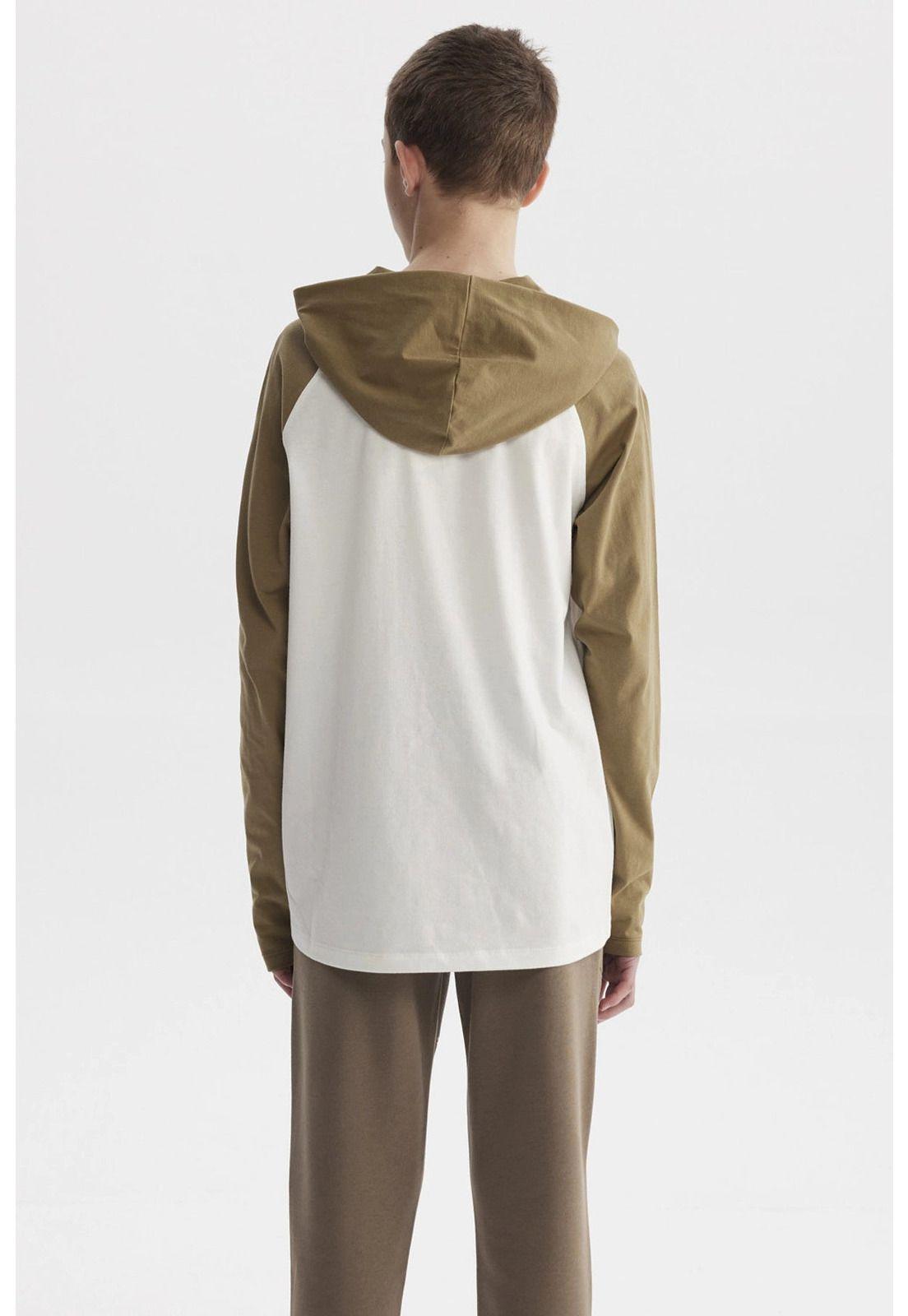 Polera Niño Teen Bicolor Crudo-2