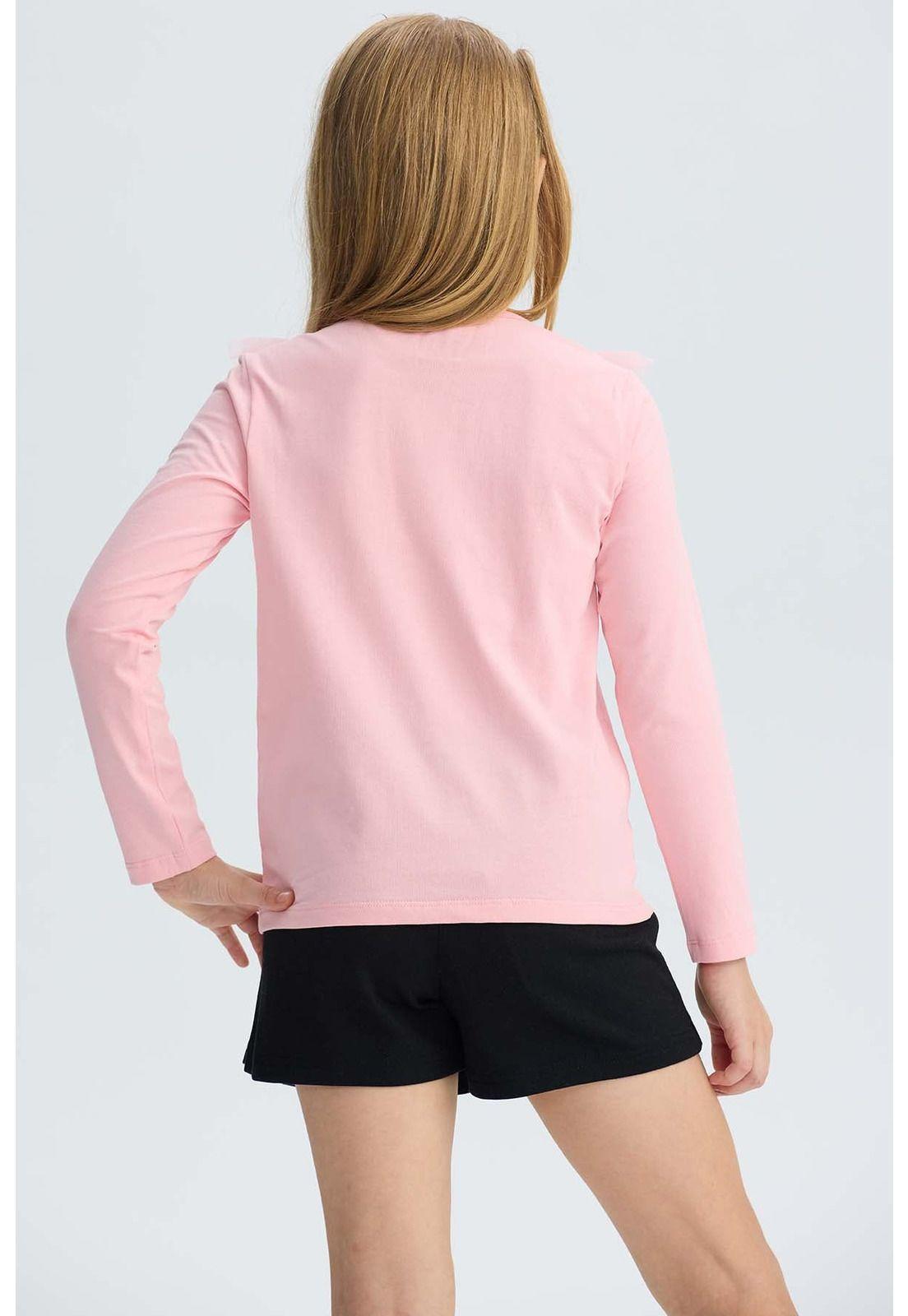 Polera Niña Tul Rosado-2