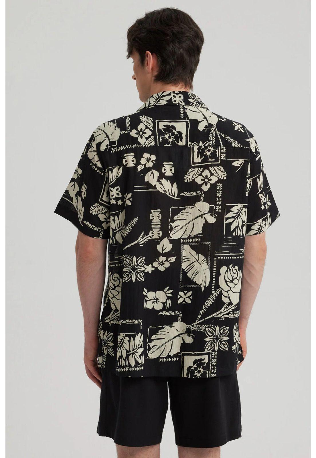 Camisa Hombre Textura Negro - lll-6