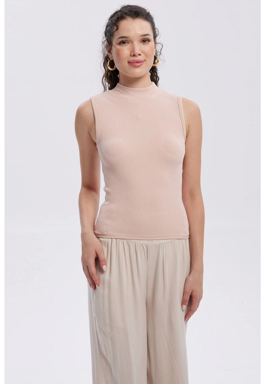 Polera Mujer Rib Palo Rosa-0