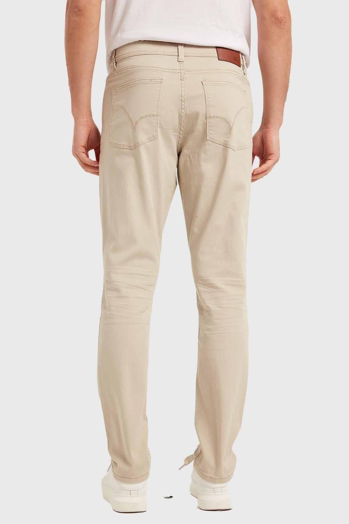 Jeans Hombre Slim Beige-2