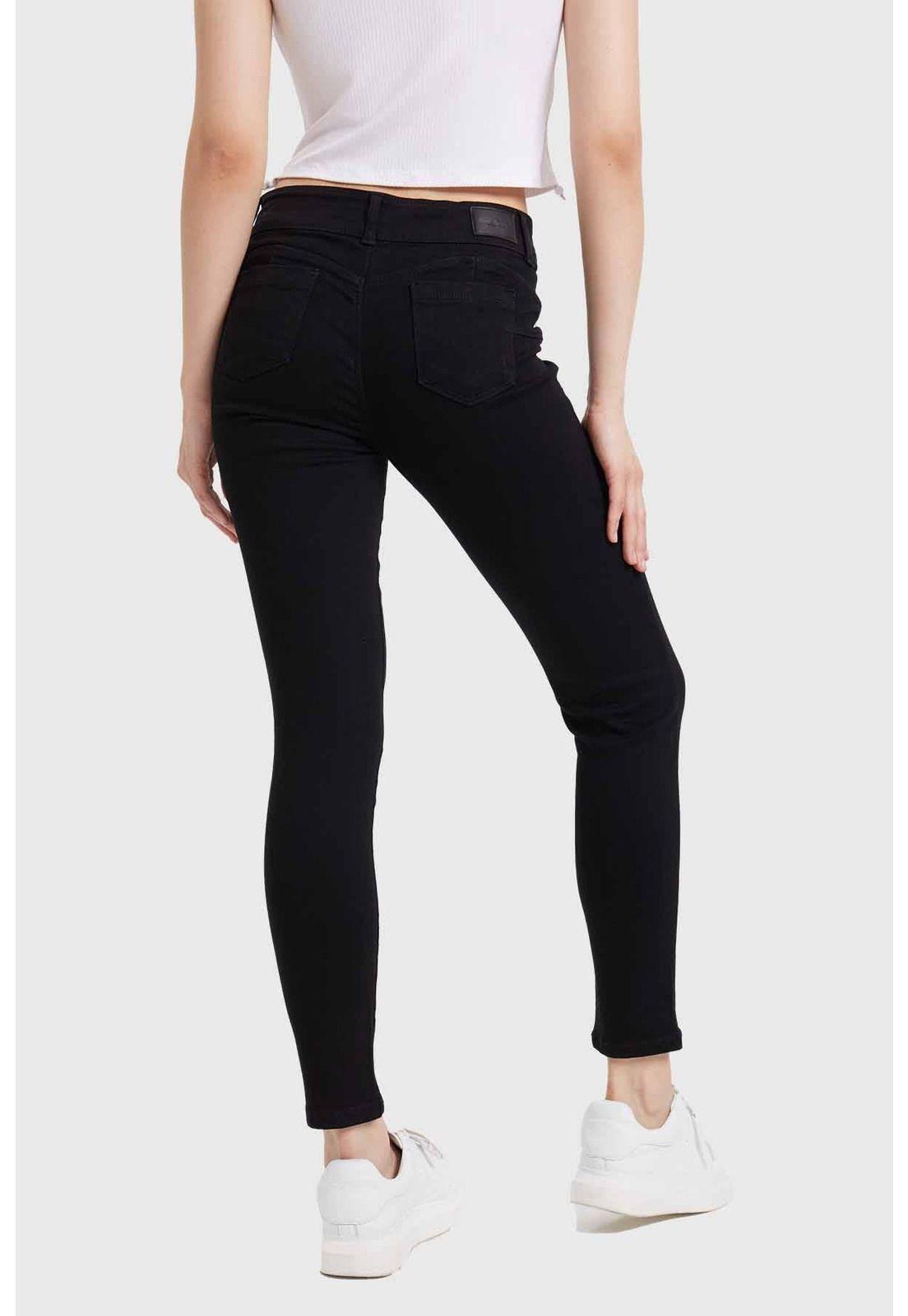 Jeans Mujer Skinny Push Up Jenny Negro-2