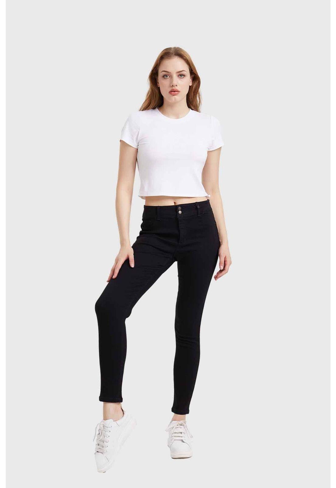 Jeans Mujer Skinny Push Up Jenny Negro-3