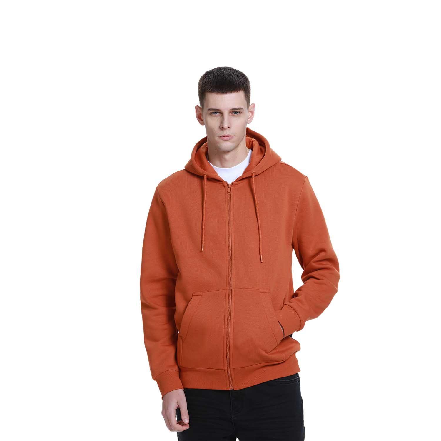 Polerón Hombre Full Zipper Basic Ocre Fashion's Park-0