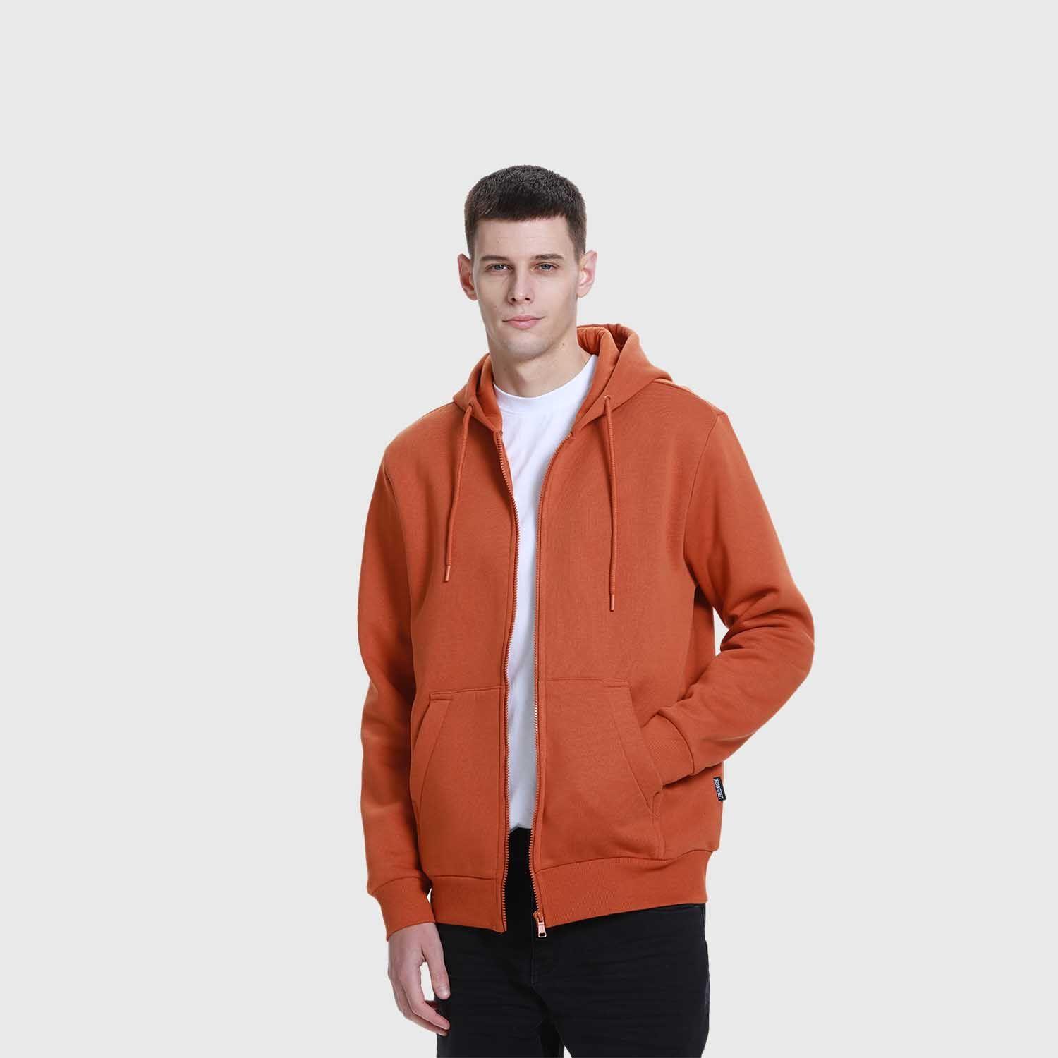 Polerón Hombre Full Zipper Basic Ocre Fashion's Park-1