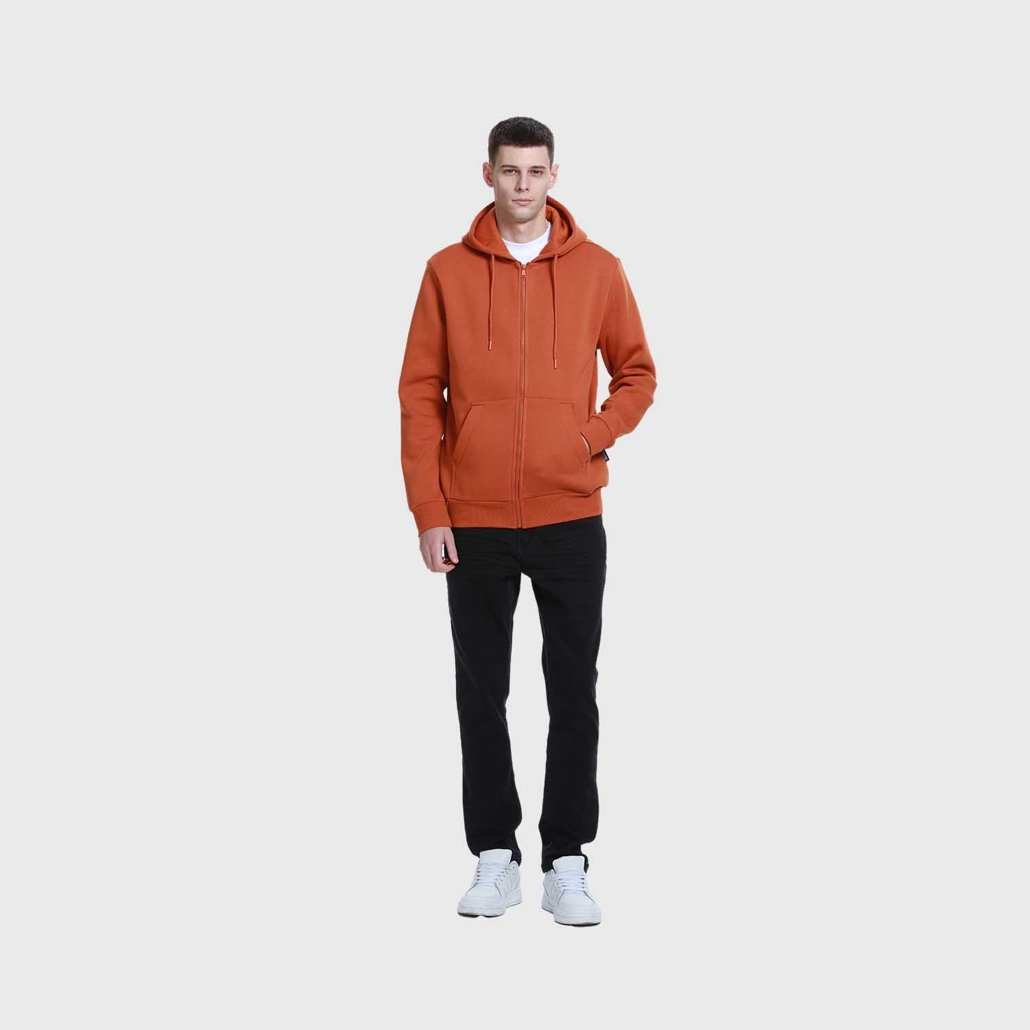 Polerón Hombre Full Zipper Basic Ocre Fashion's Park-3
