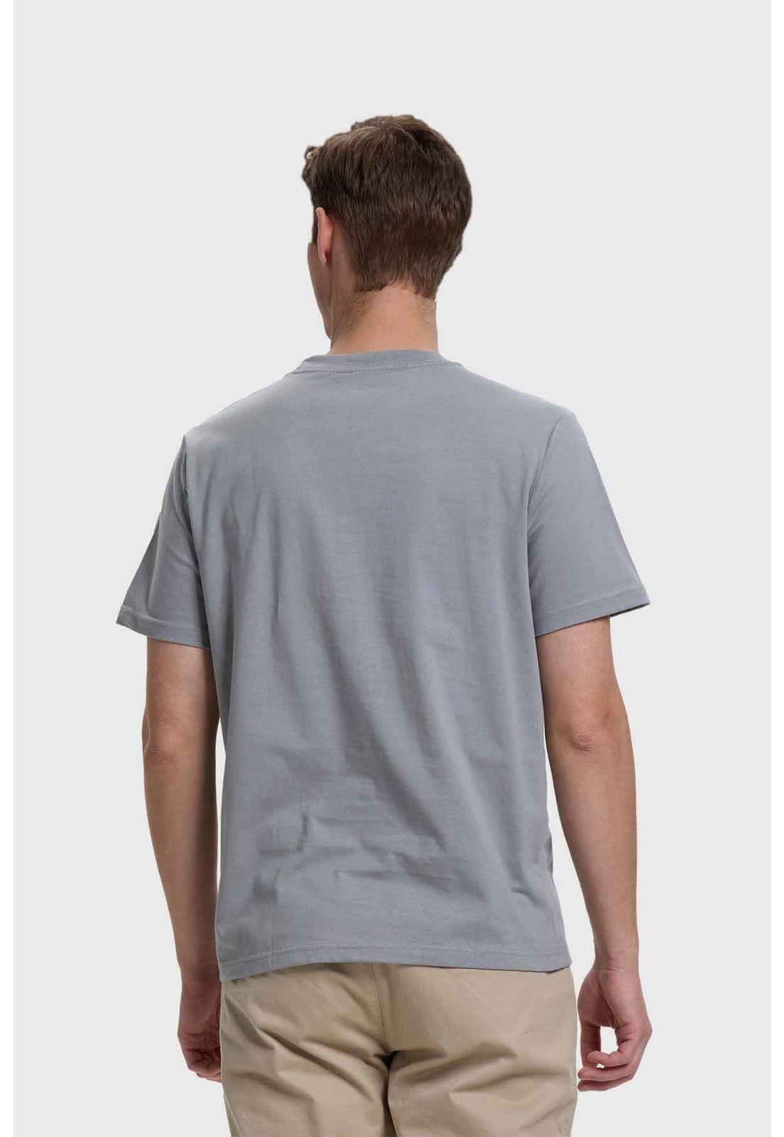 Polera Hombre Básica Con Bolsillo Gris-2