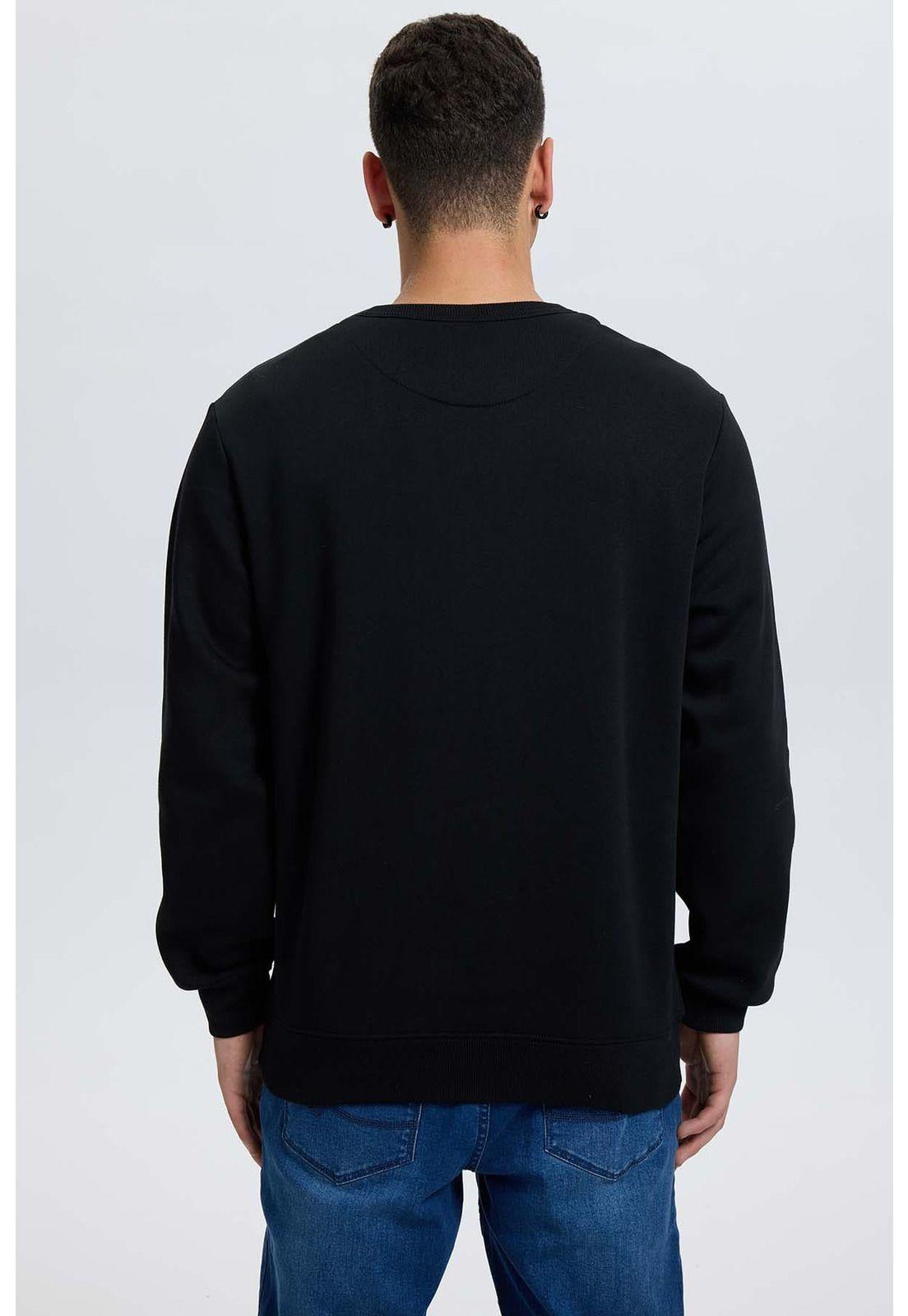 Polerón Hombre Bordado Negro-2