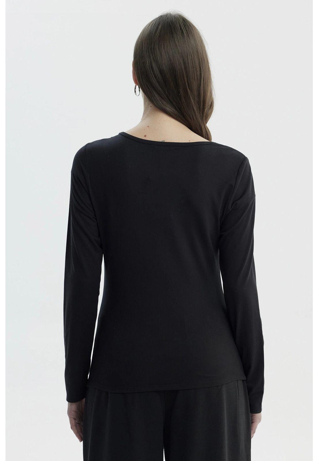 Polera Mujer Slim Negro - Vll-2