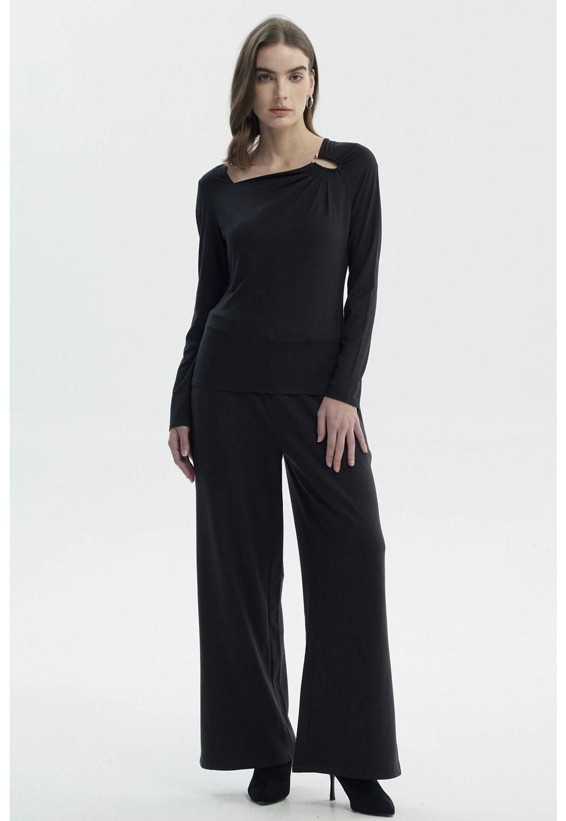 Polera Mujer Slim Negro - Vll-3