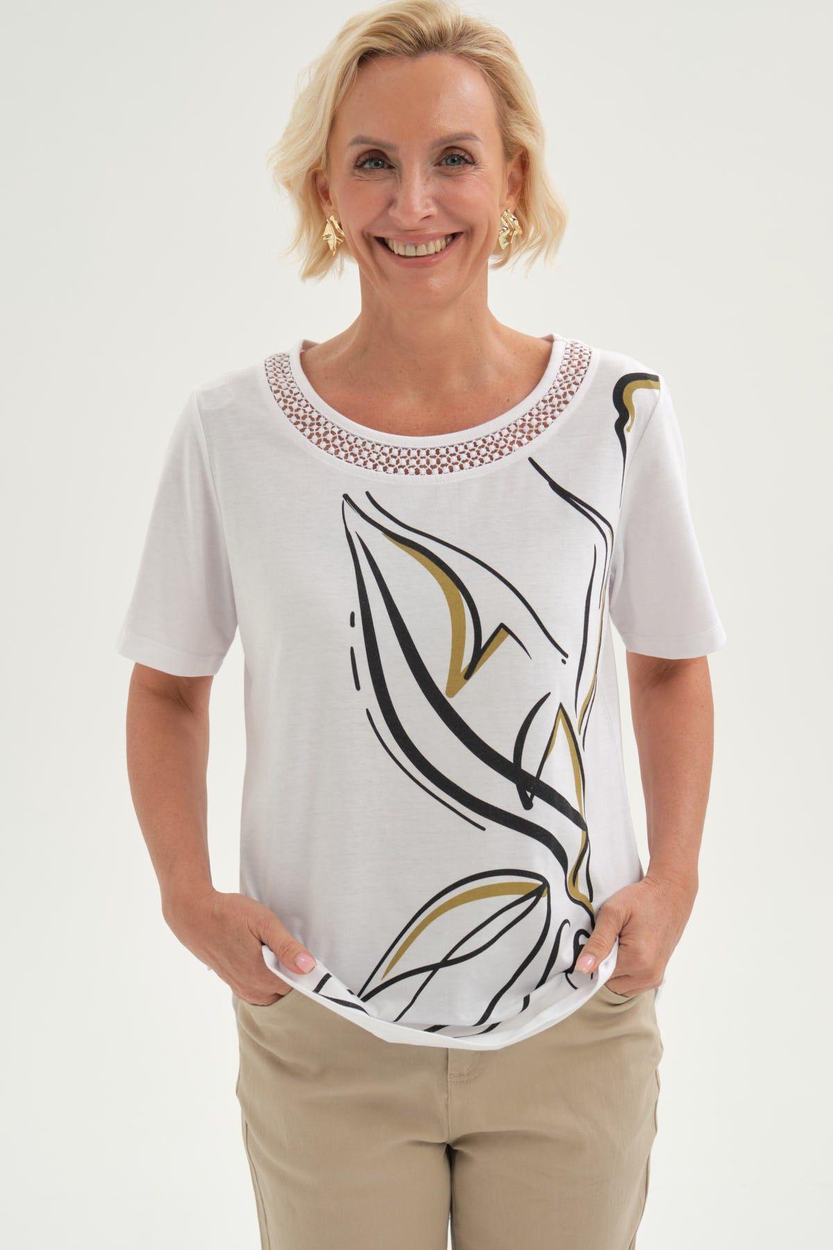 Polera Mujer Estampada Blanco-0