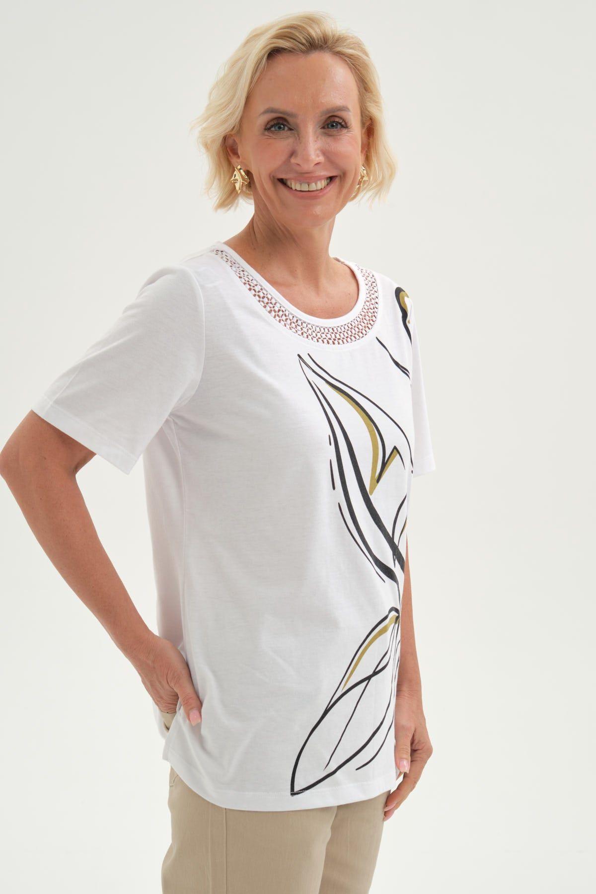 Polera Mujer Estampada Blanco-1