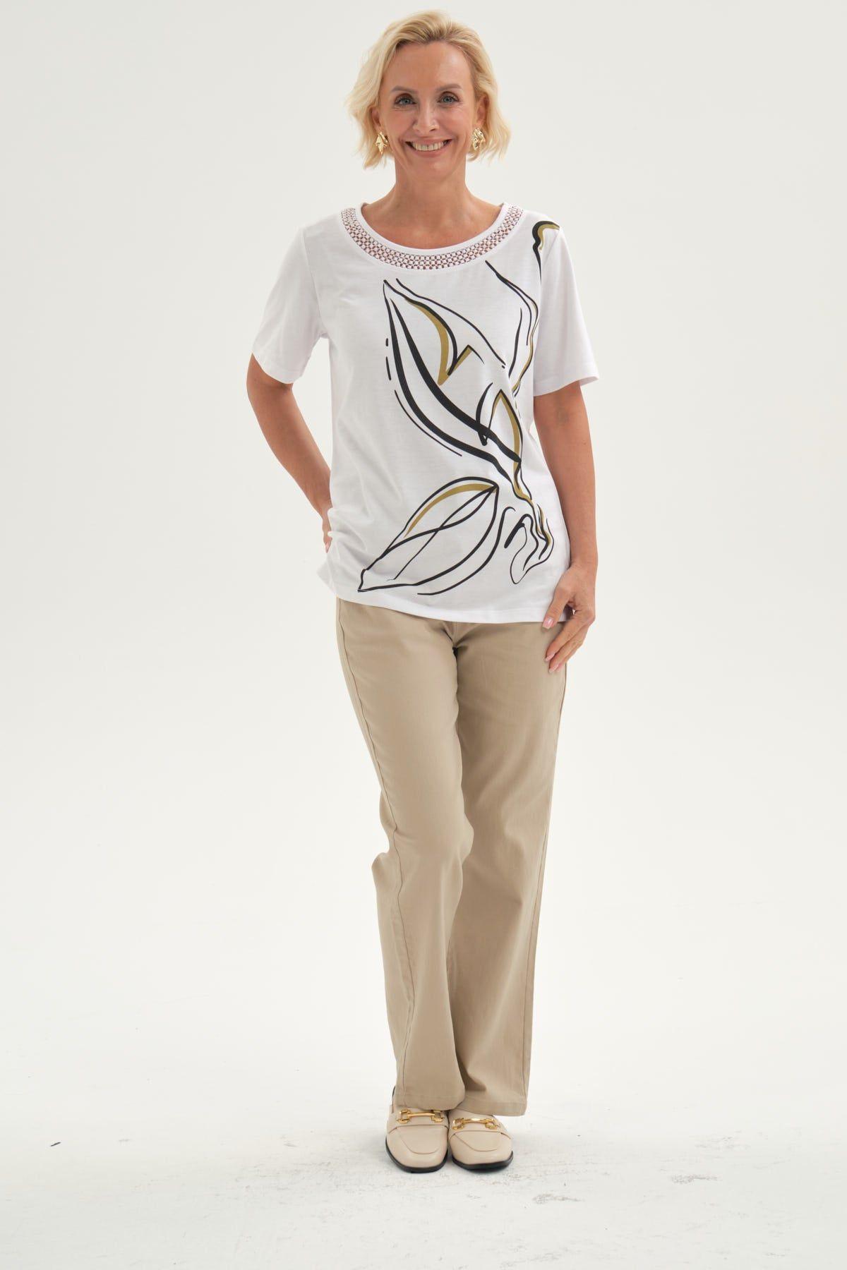 Polera Mujer Estampada Blanco-3