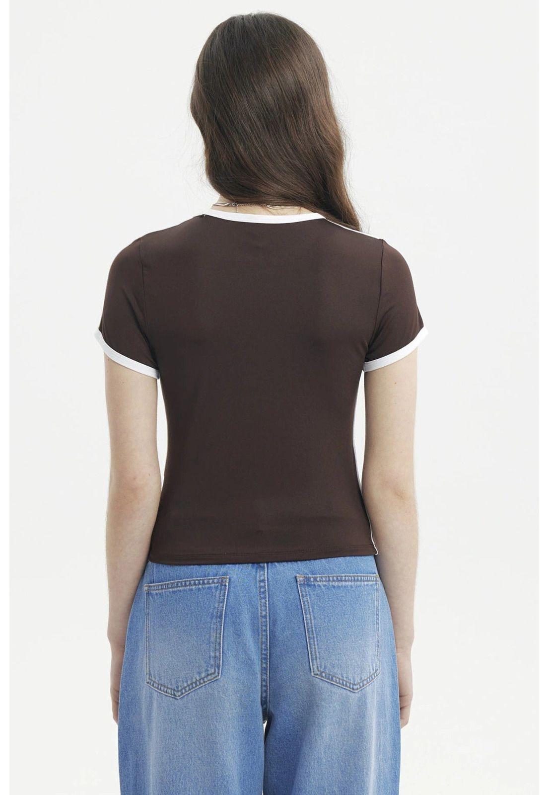 Polera Mujer Ajustado Café Oscuro - ll-2