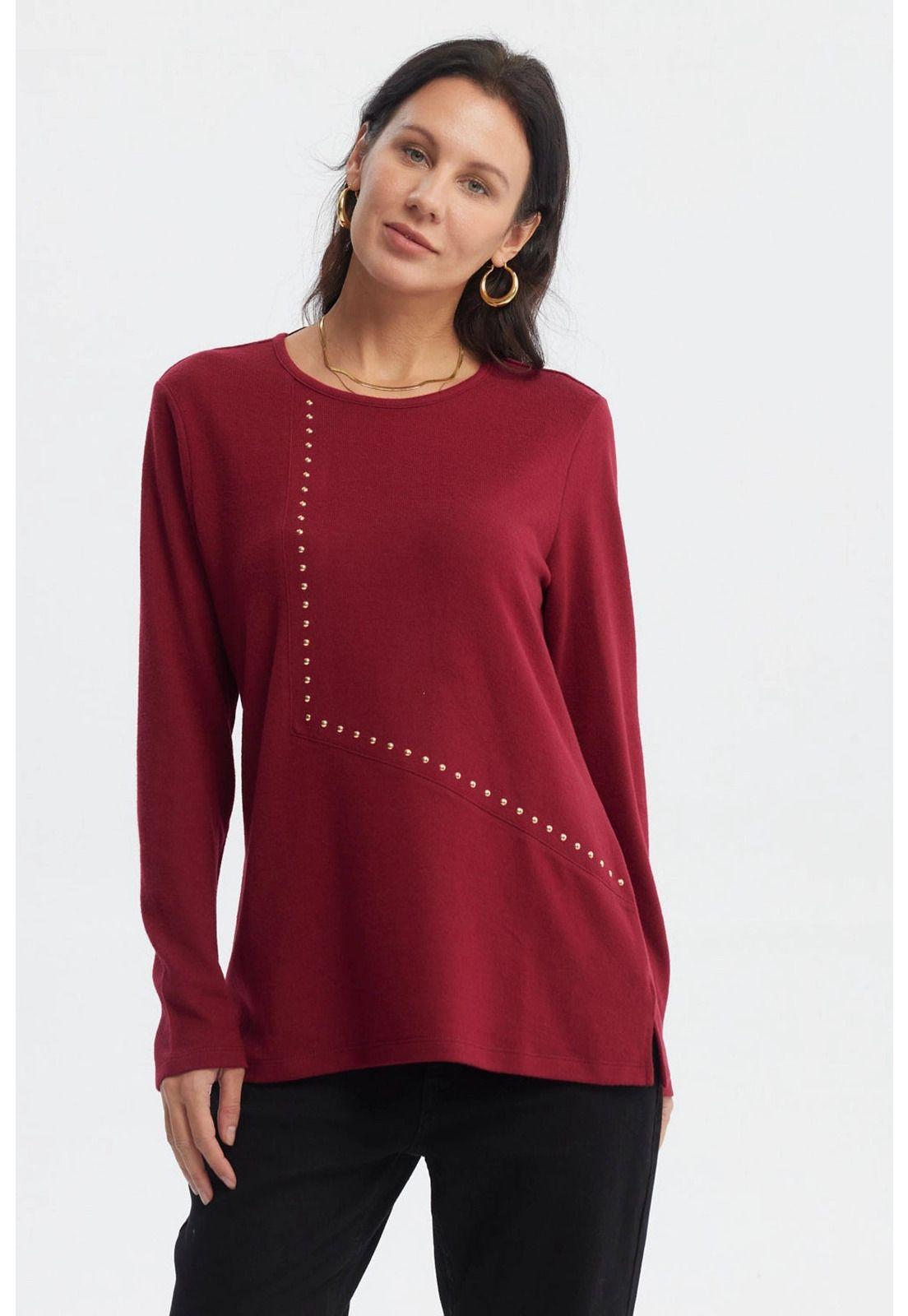 Polera Mujer Slim Rojo - ll-0