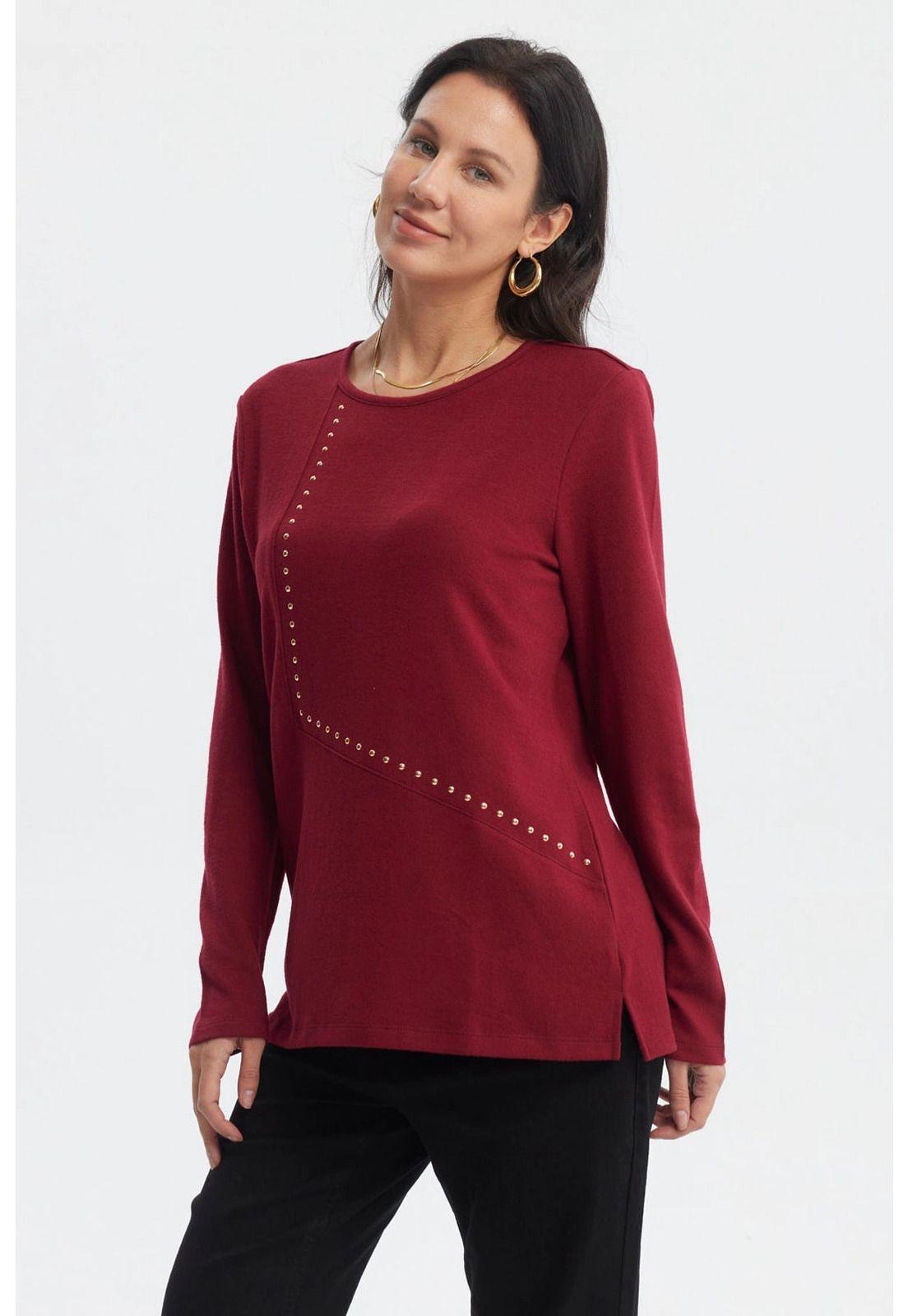 Polera Mujer Slim Rojo - ll-1