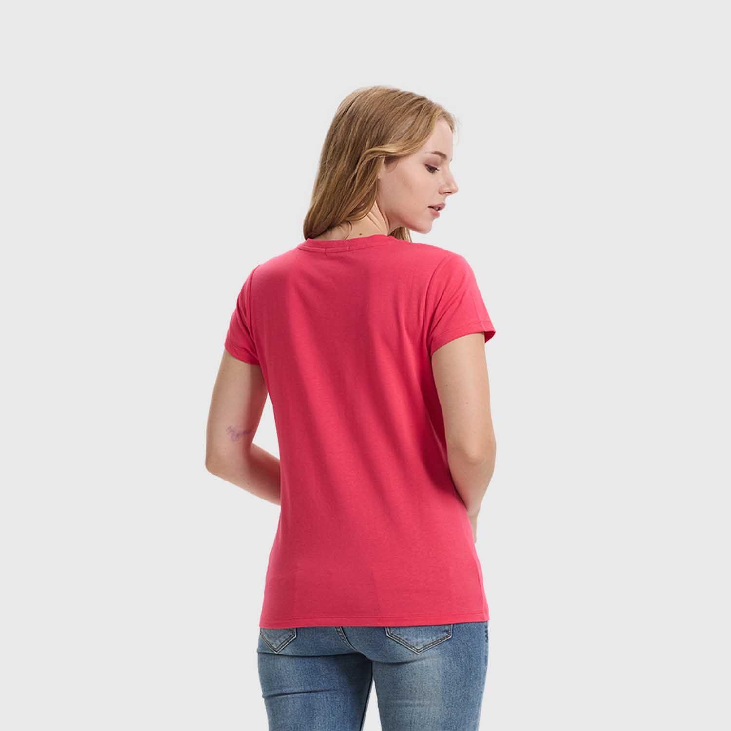 Polera Mujer Básica Print Magenta Fashions Park-2