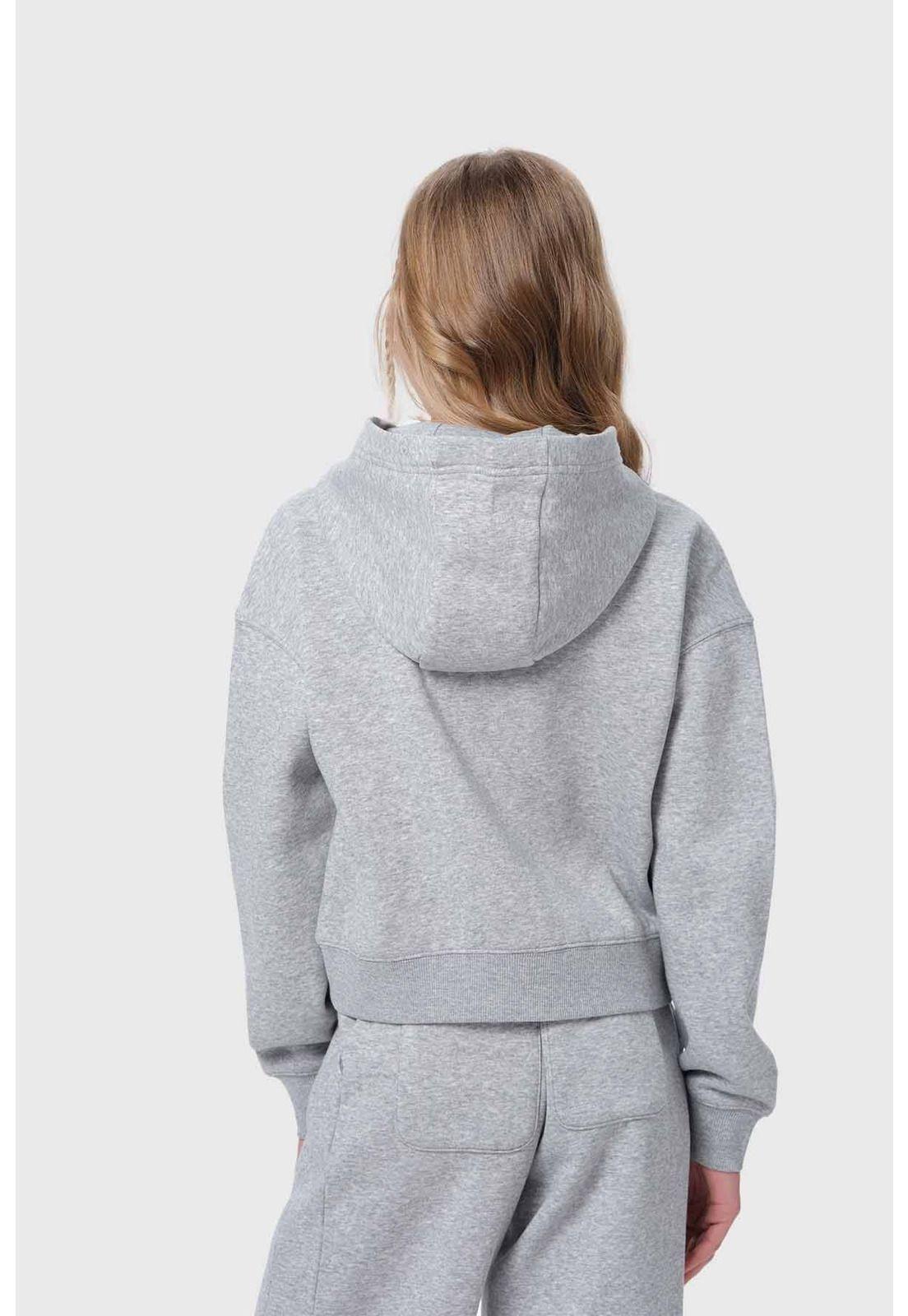 Polerón Niña Print Gris - ll-2