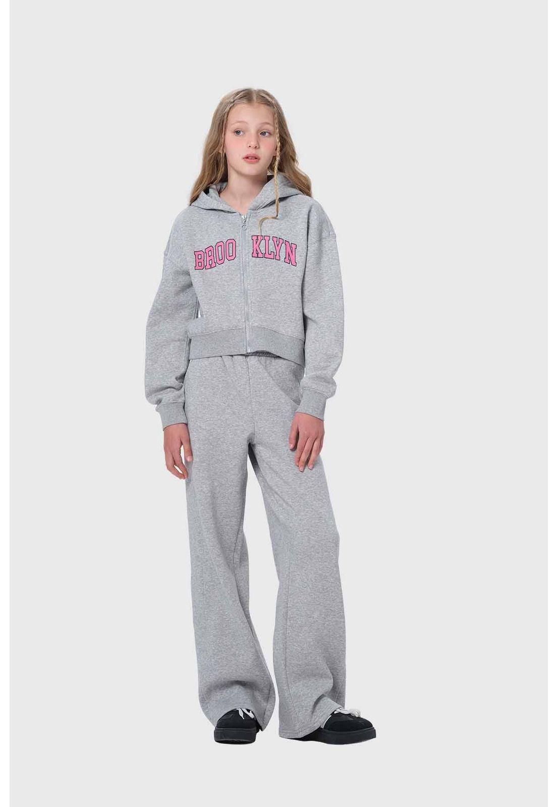 Polerón Niña Print Gris - ll-3