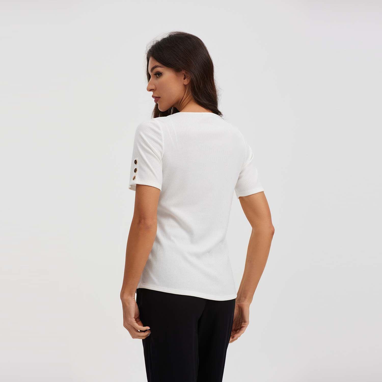Polera Escote Cuadrado Crudo Mujer-2