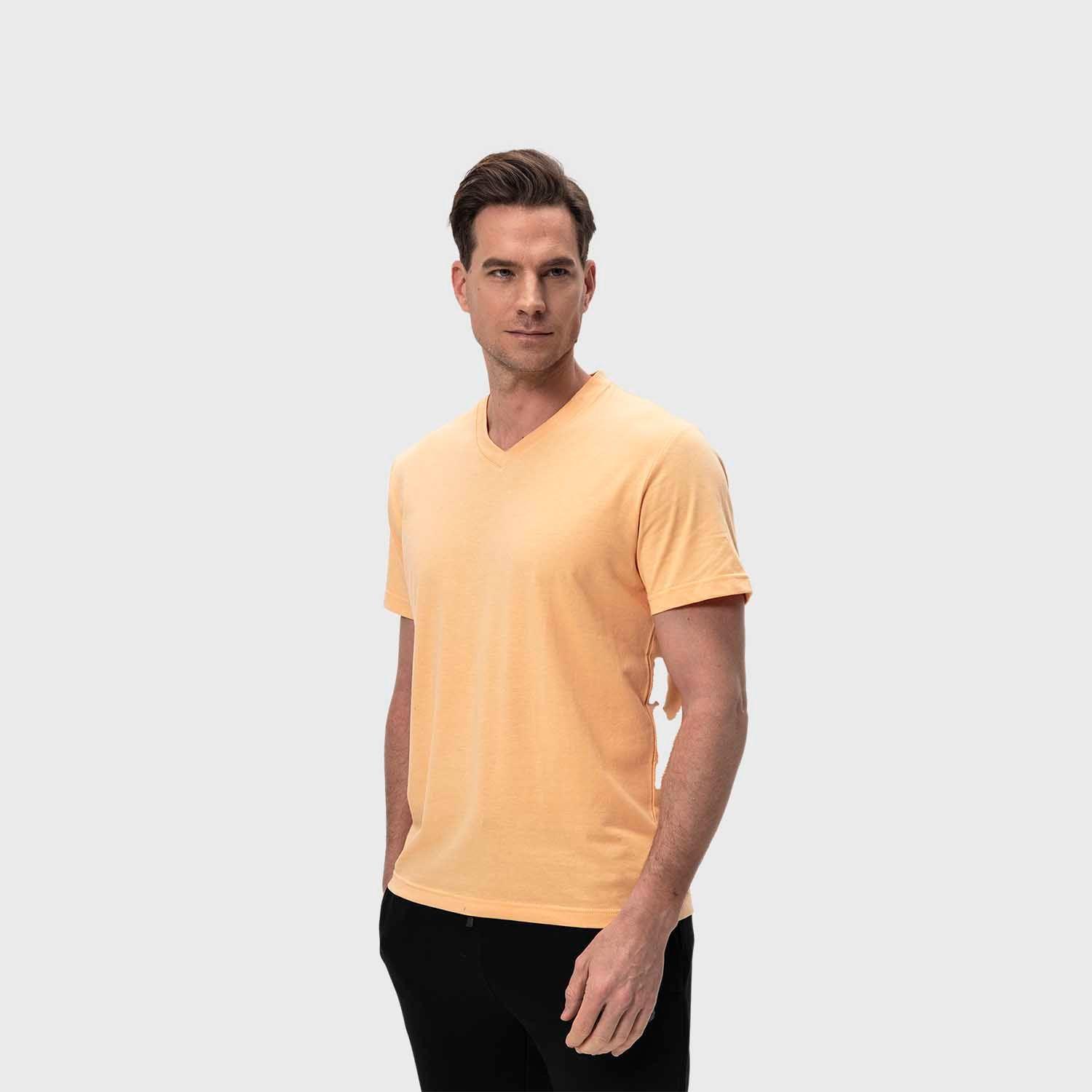 Polera Hombre Casual Básica Naranjo Claro Fashion's Park-1