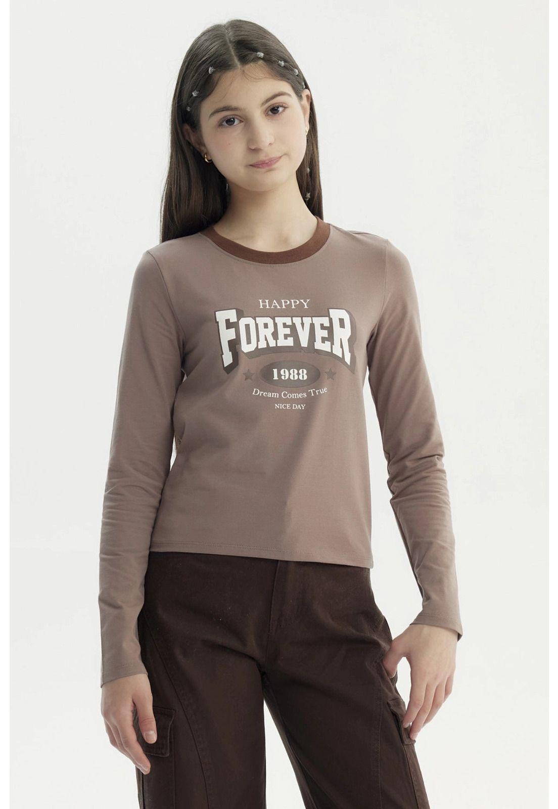 Polera Niña Slim Café - lll-0