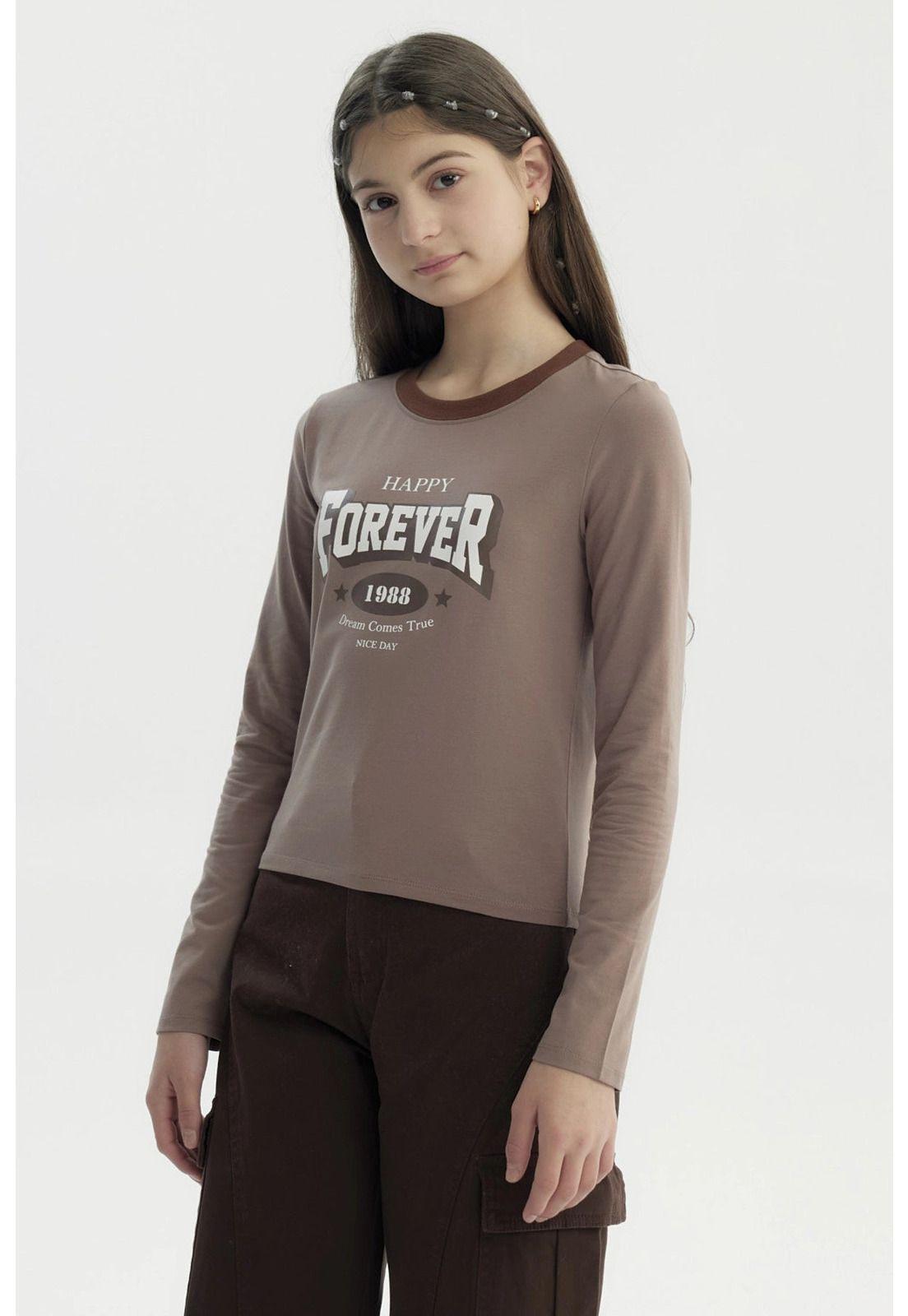 Polera Niña Slim Café - lll-1