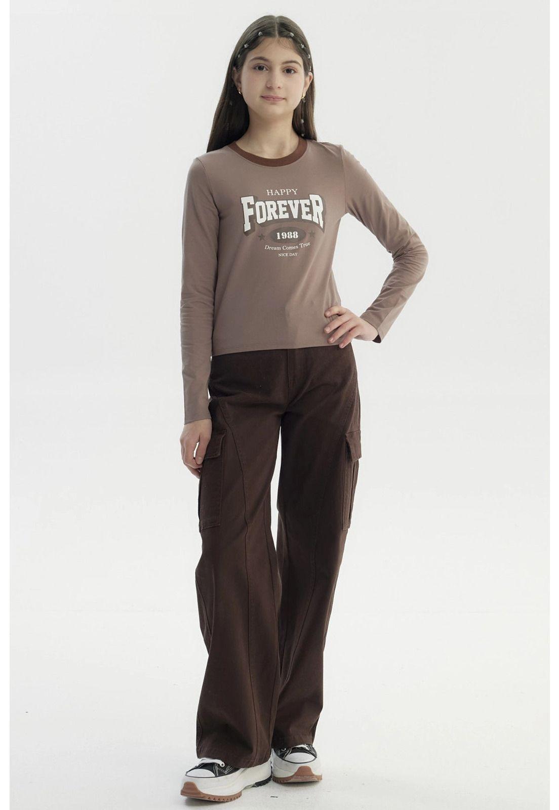 Polera Niña Slim Café - lll-3