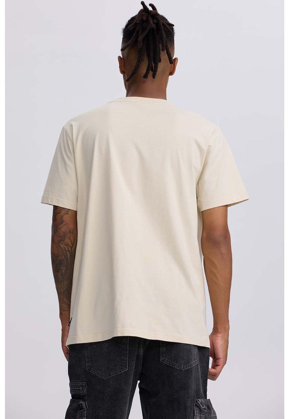 Polera Hombre College Print Cent Beige-2