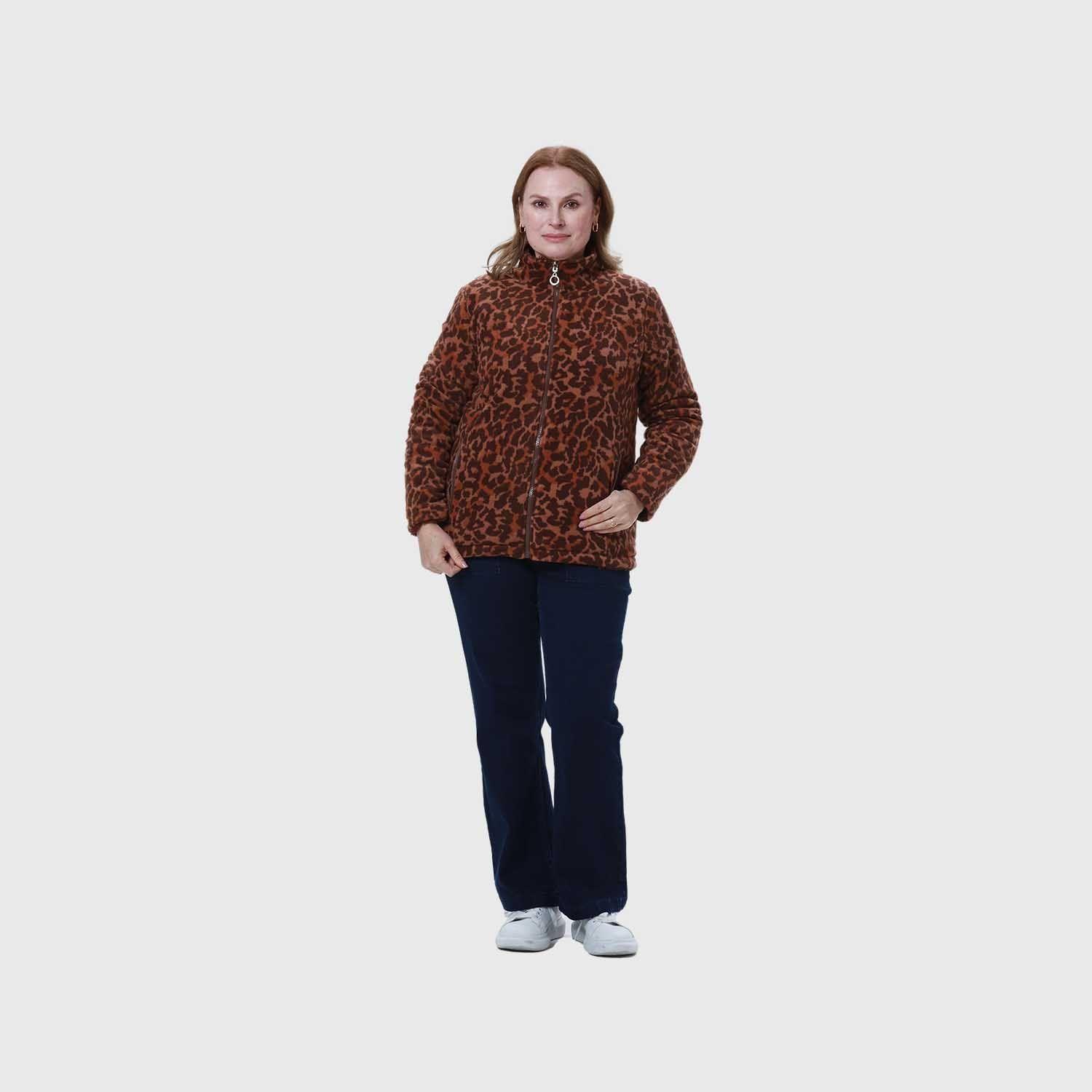 Chaqueta Mujer Reversible Cafe Oscuro-3